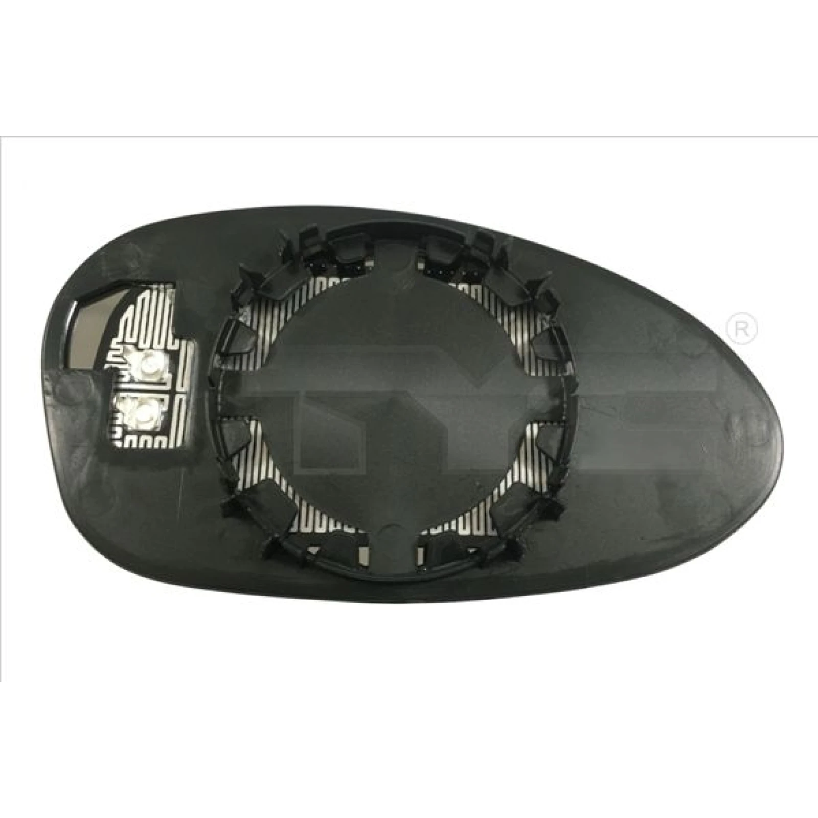 TYC Spiegelglas für Außenspiegel links asphärisch, blau getönt, beheizbar 303-0098-1 OE Nummer 51167145267 - l