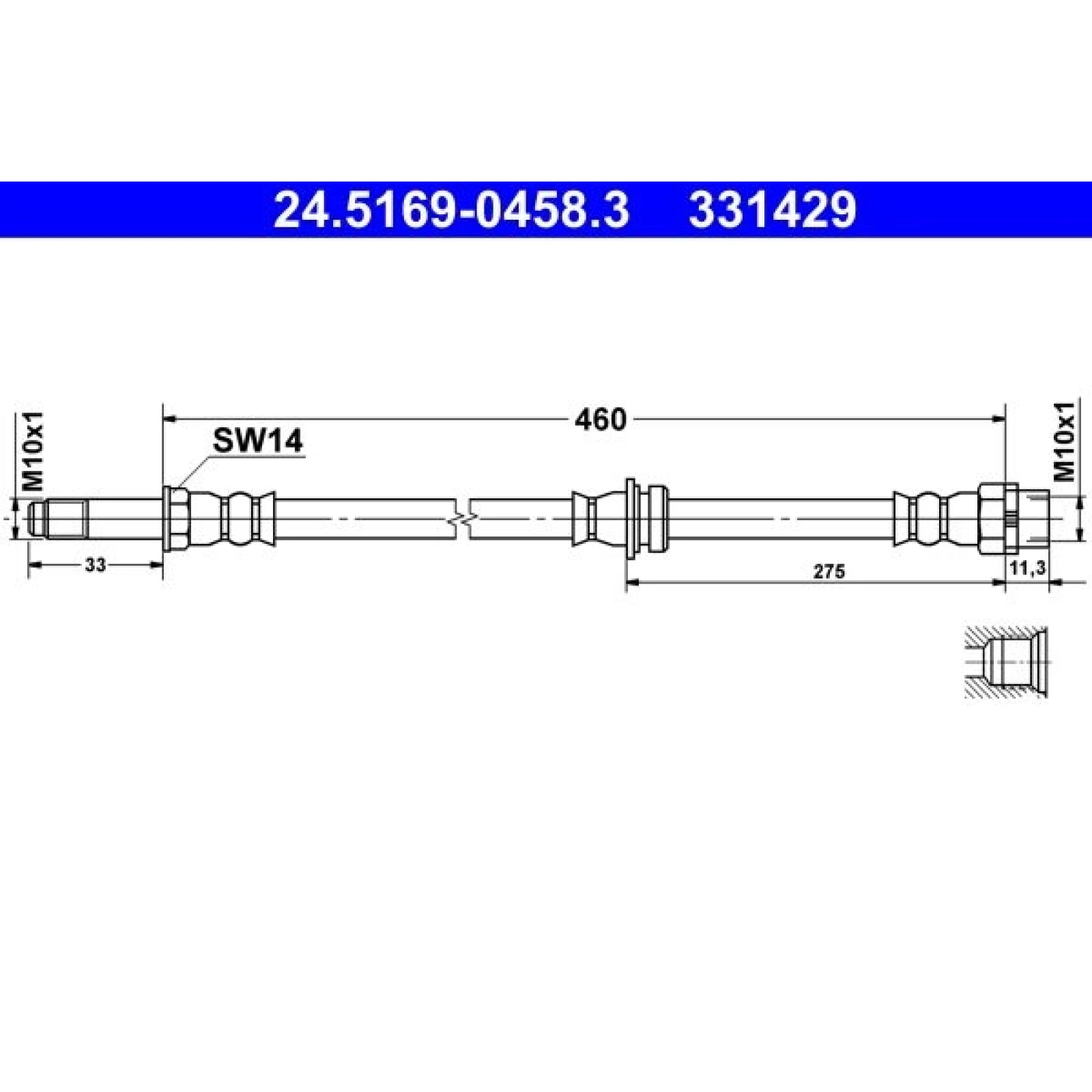 Bremsschlauch 24.5169-0458.3