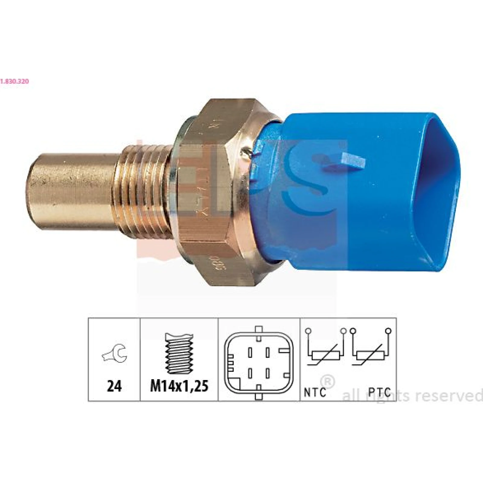 Sensor, Kühlmitteltemperatur 1.830.320
