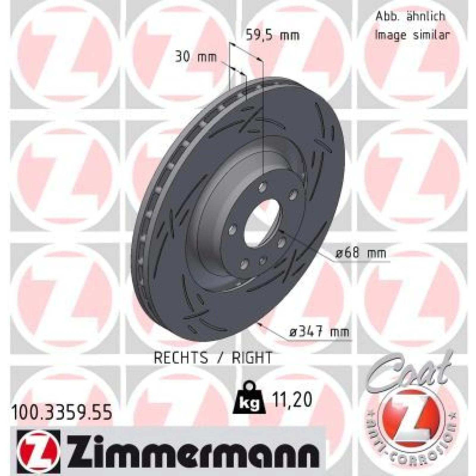 ZIMMERMANN Bremsscheibe 100.3359.55
