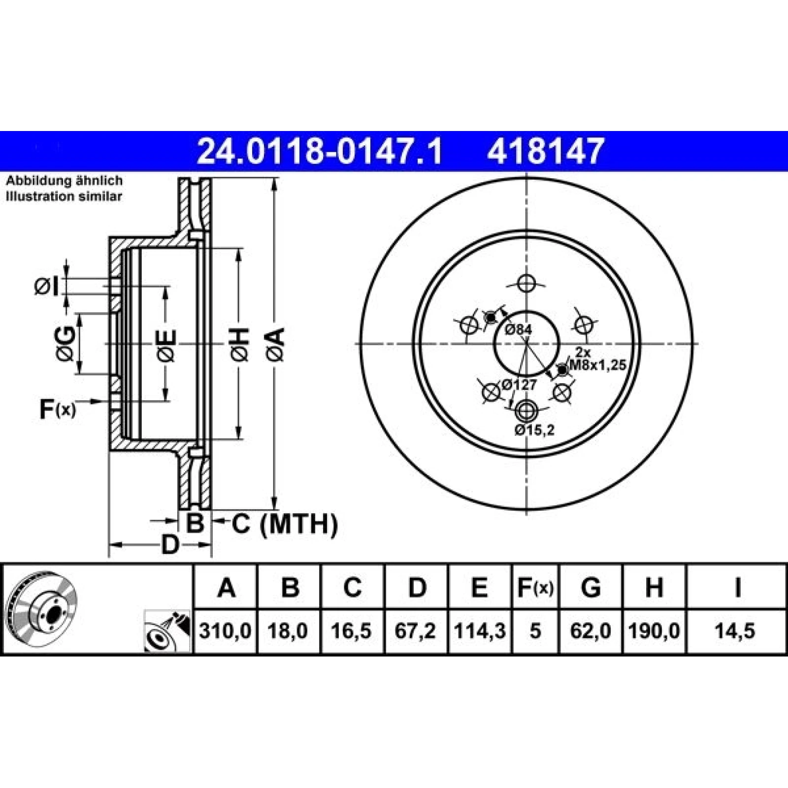 Bremsscheibe 24.0118-0147.1