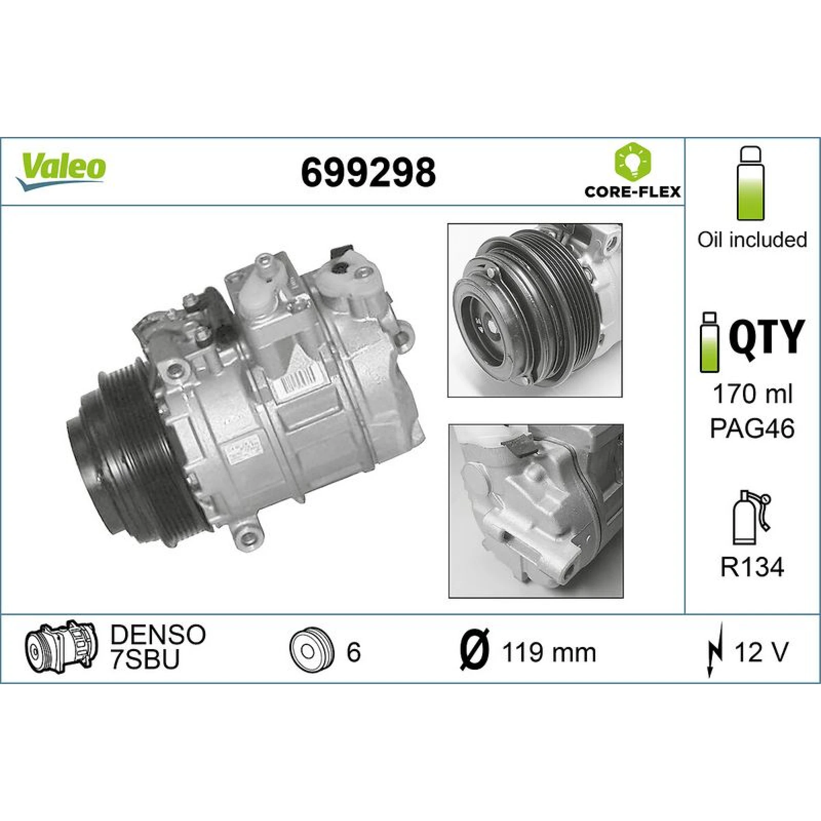 Kompressor, Klimaanlage 699298