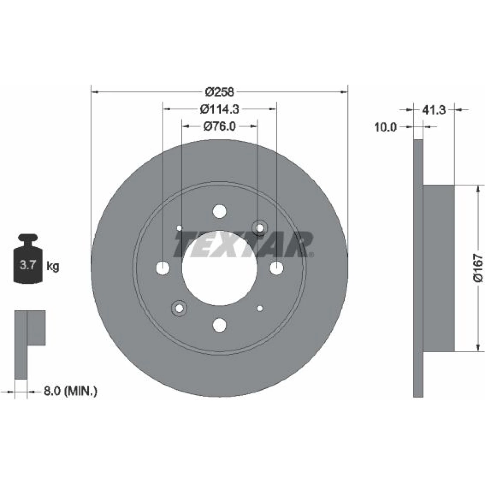 Bremsscheibe Kia T. Cerato 1.5-2.0 Crdi 04 92134303