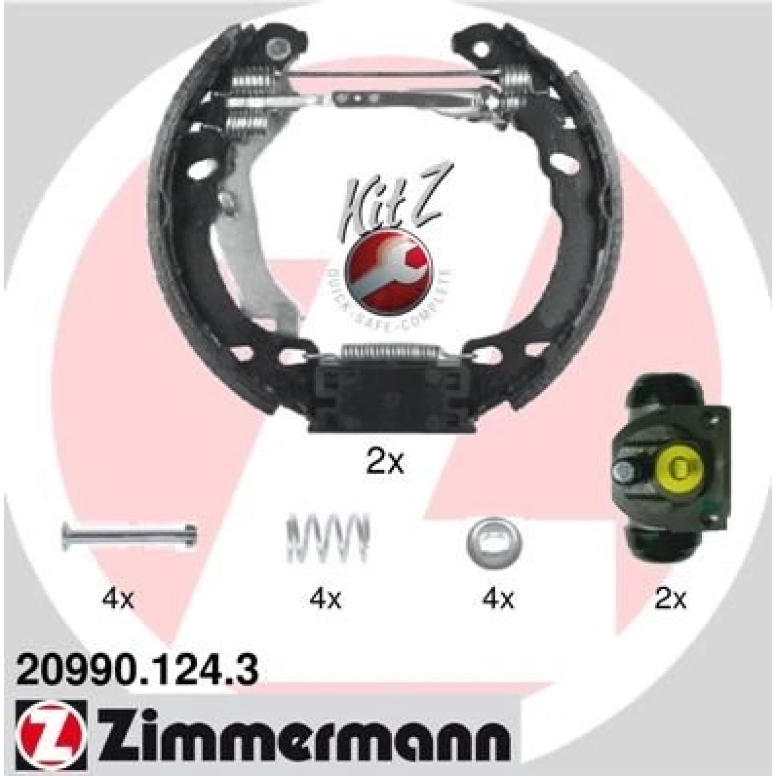 ZIMMERMANN Bremsbacken 20990.124.3