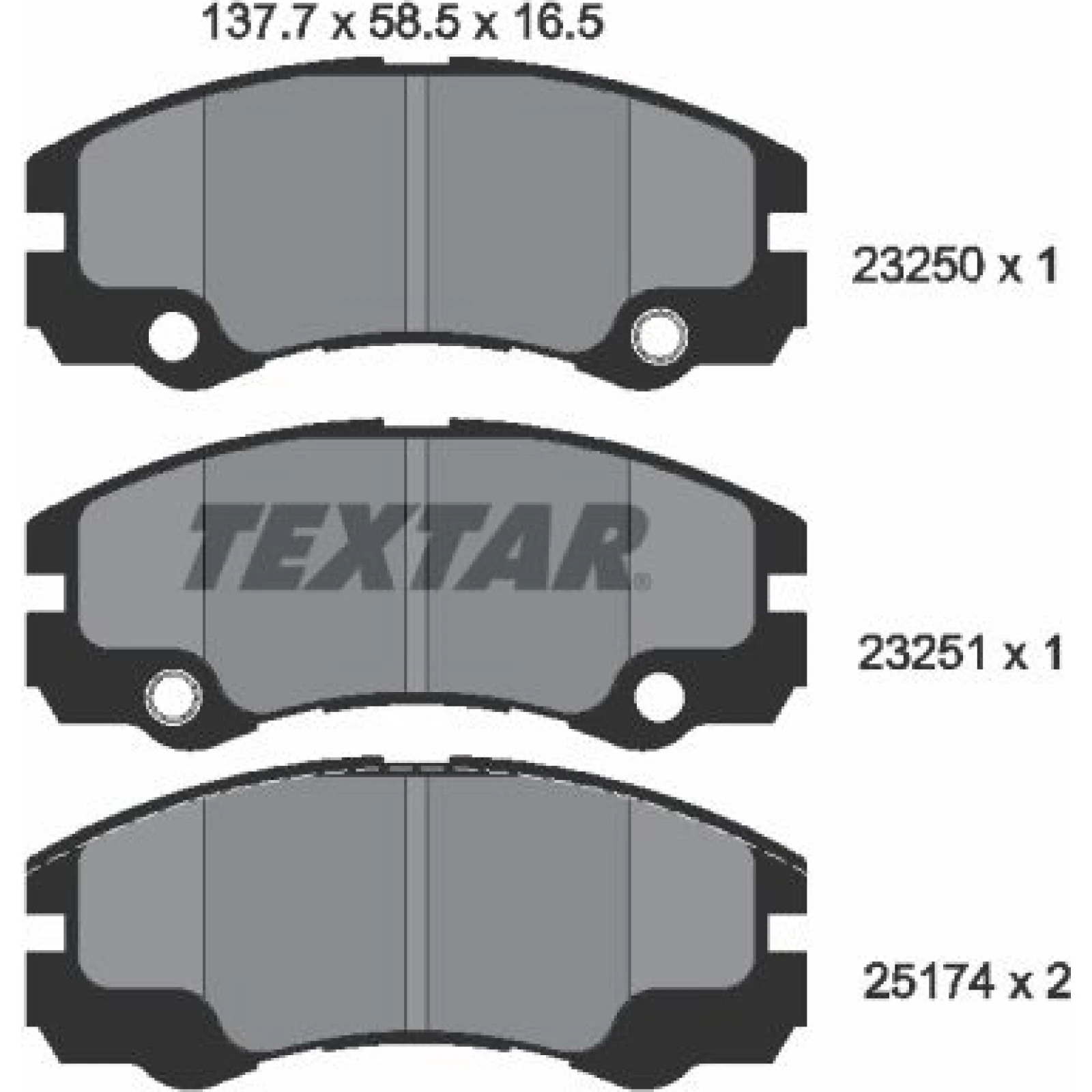 Bremsbelagsatz Opel P. Frontera 2325001