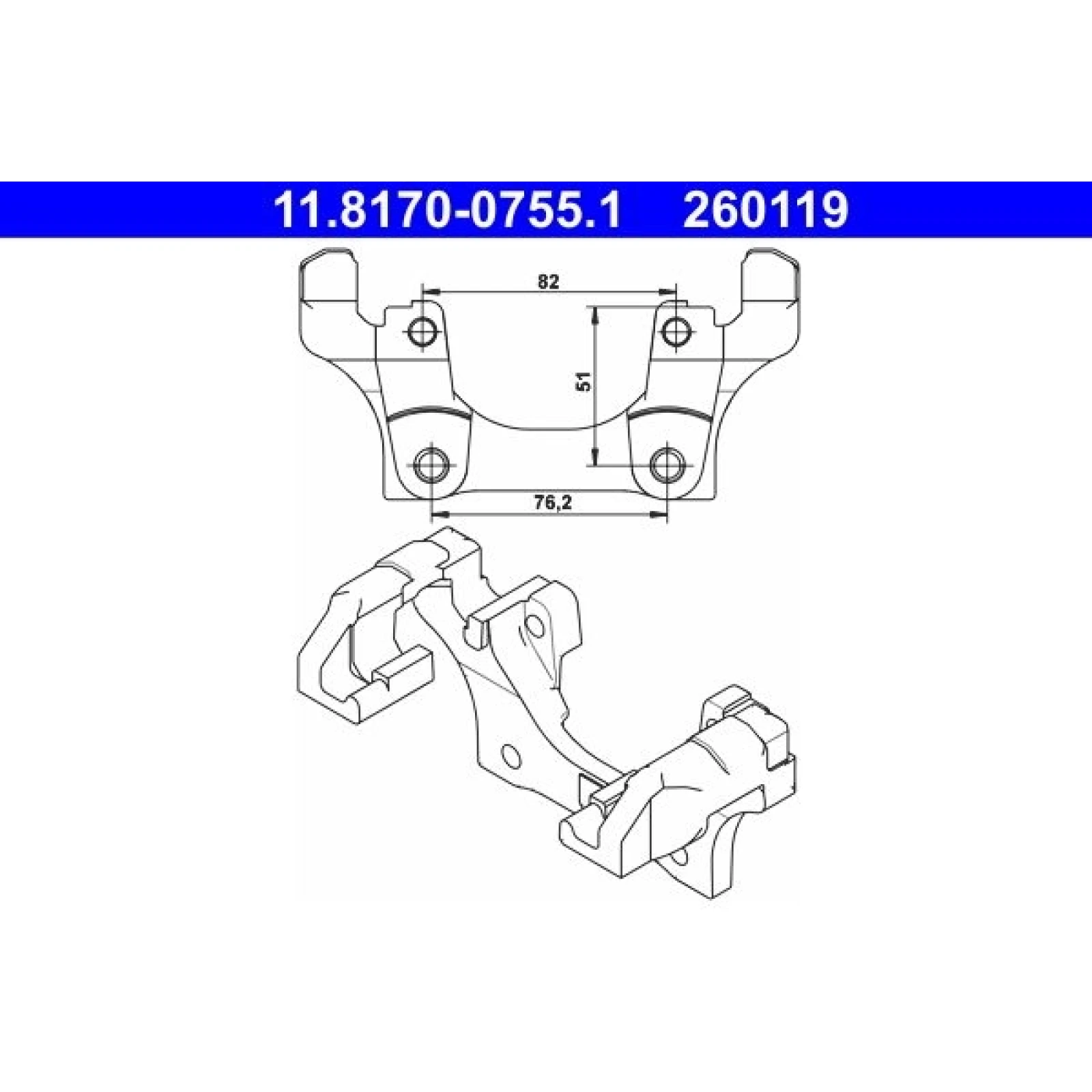 Halter, Bremssattel 11.8170-0755.1
