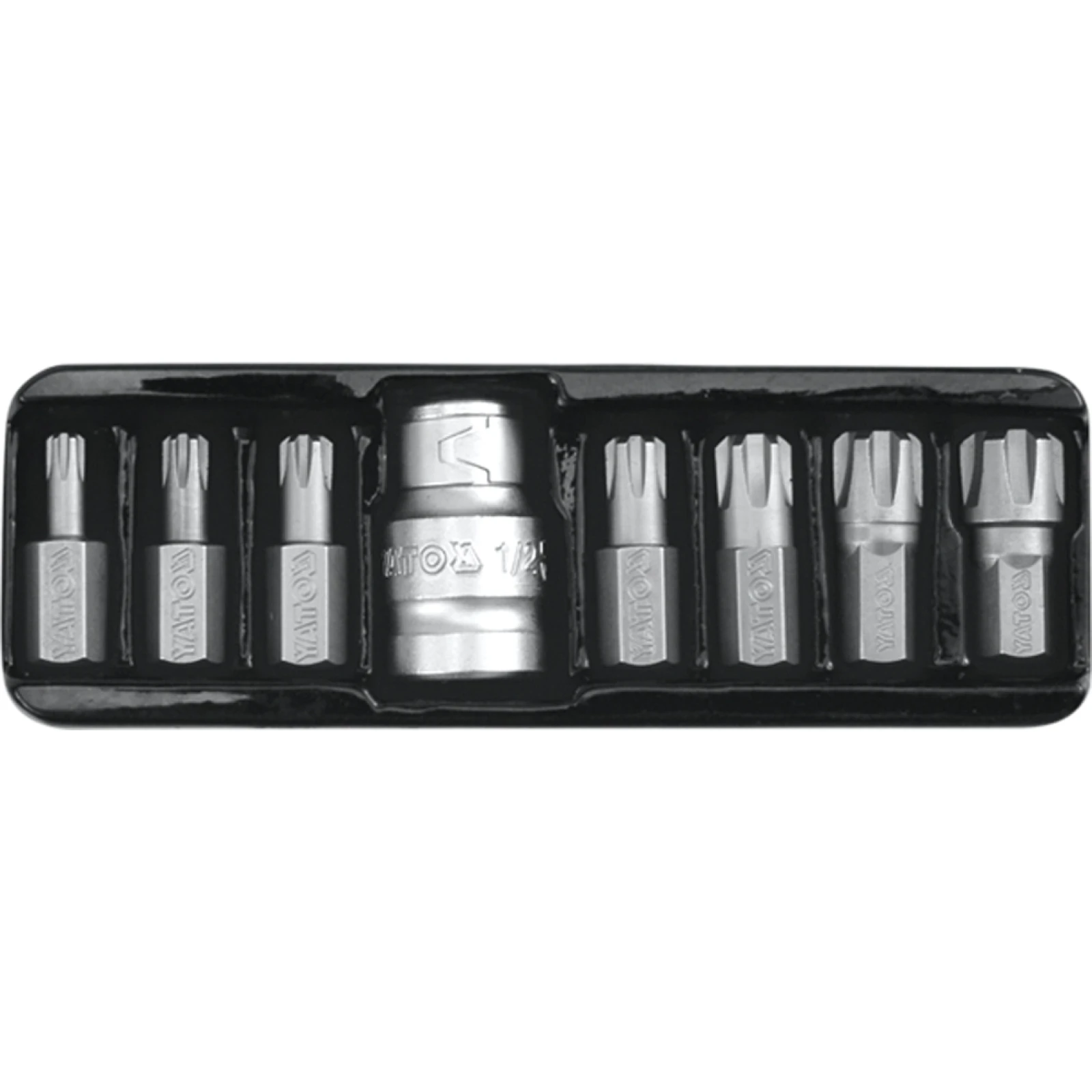 YATO YT-0418 Bitsatz Ribe M5-M14 8Tlg. Metallkasten