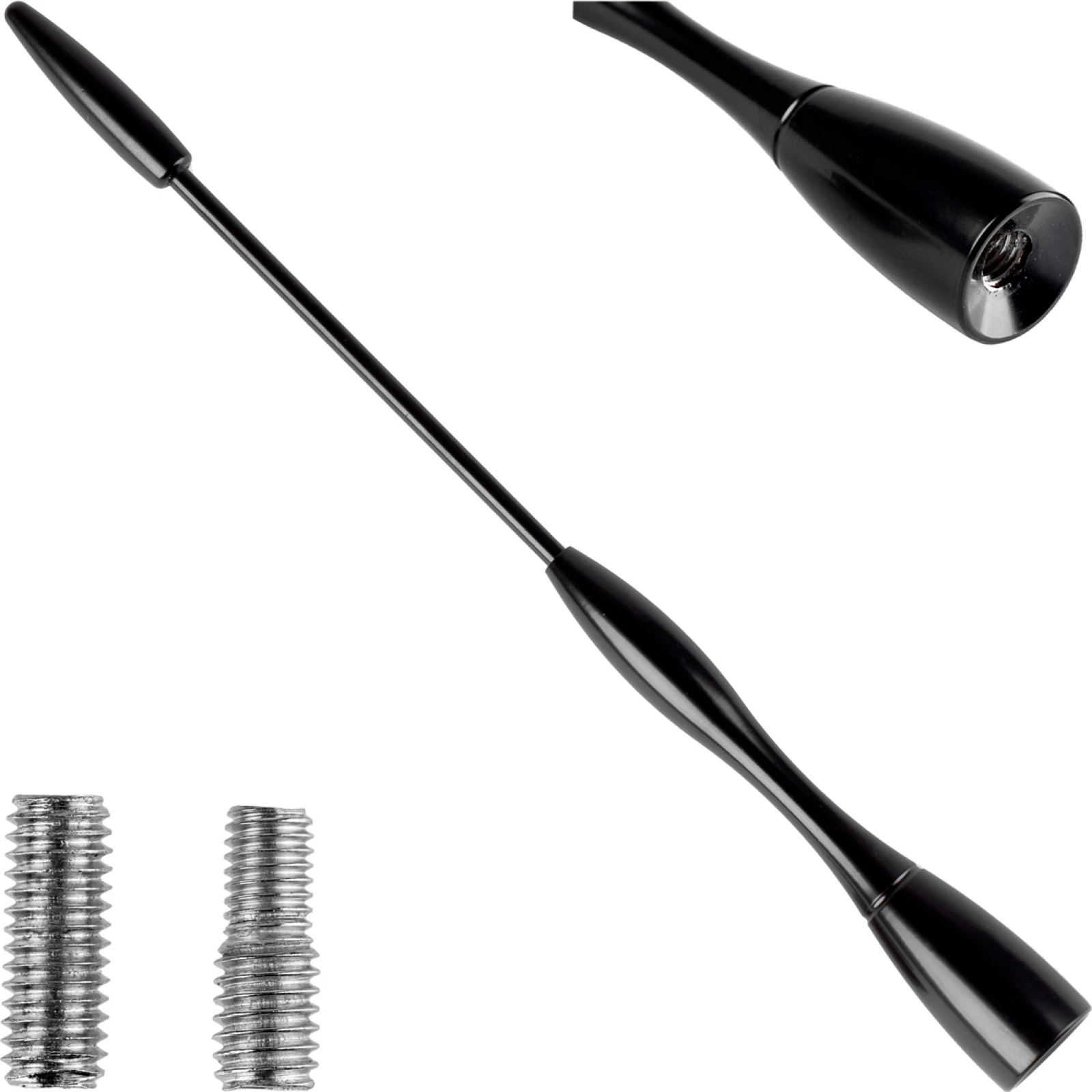 AMiO Antennenstab ANTM04 aus Aluminium, 16 cm mit 5-/6-mm-Adaptern – 01052