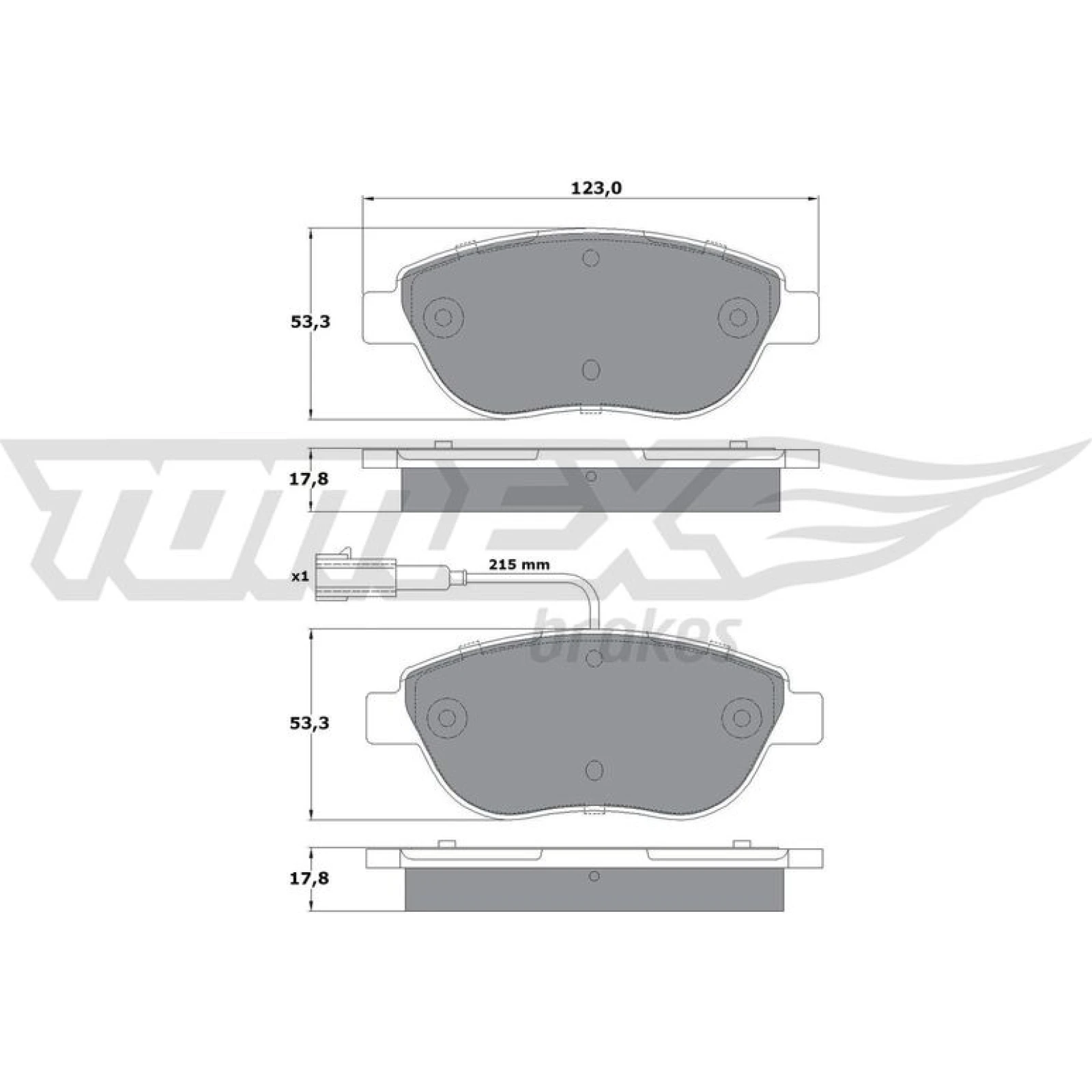 TOMEX brakes Bremsbelagsatz, Scheibenbremse TX 12-48