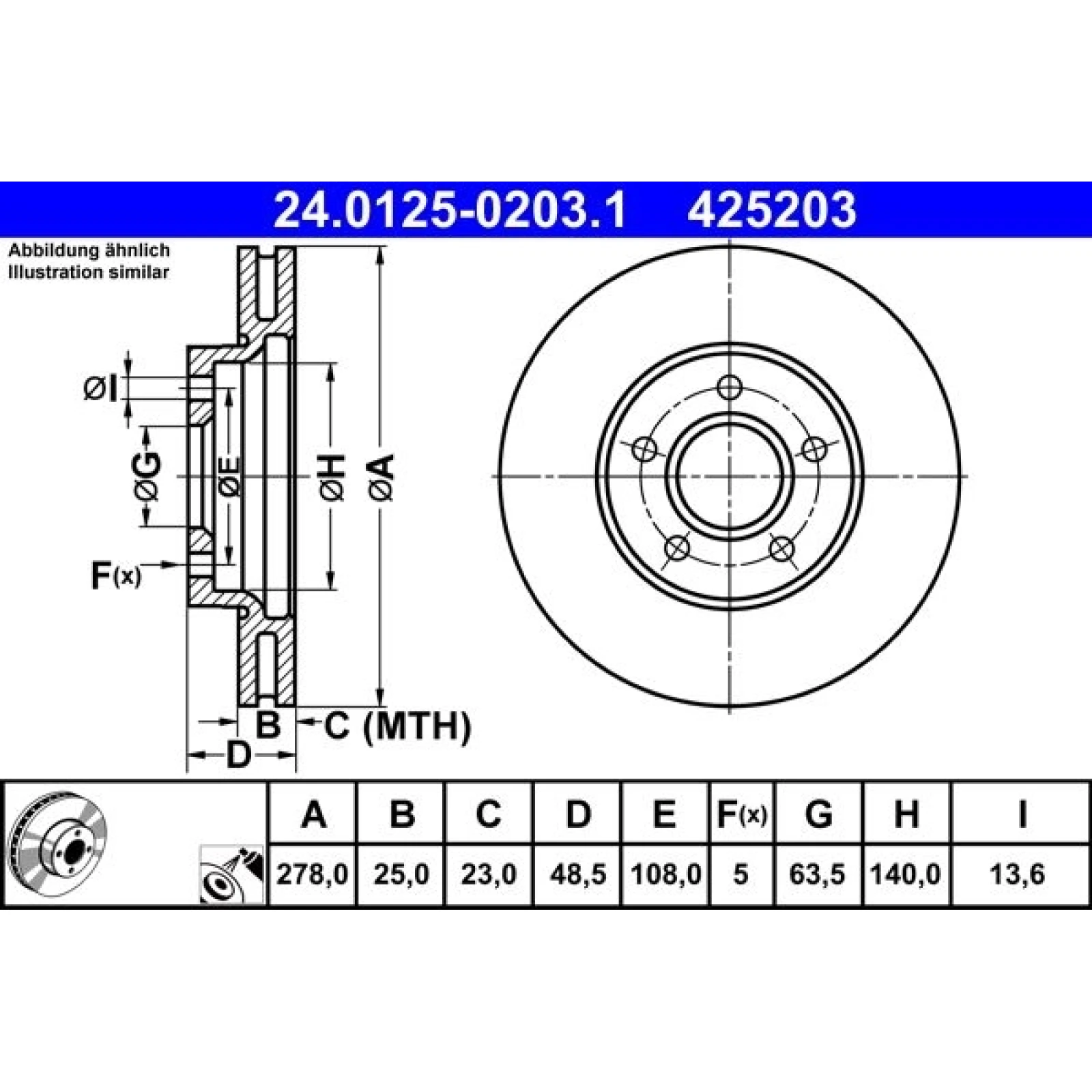 Bremsscheibe 24.0125-0203.1