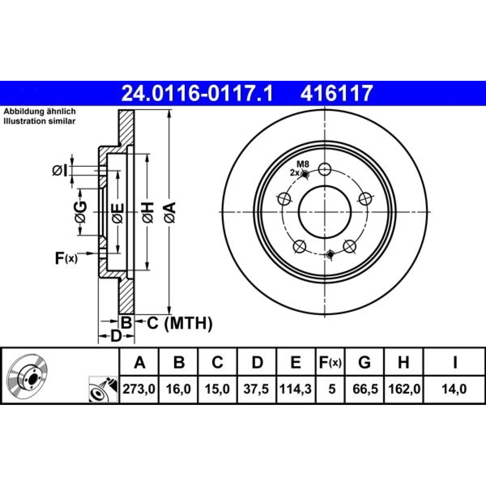 Bremsscheibe 24.0116-0117.1