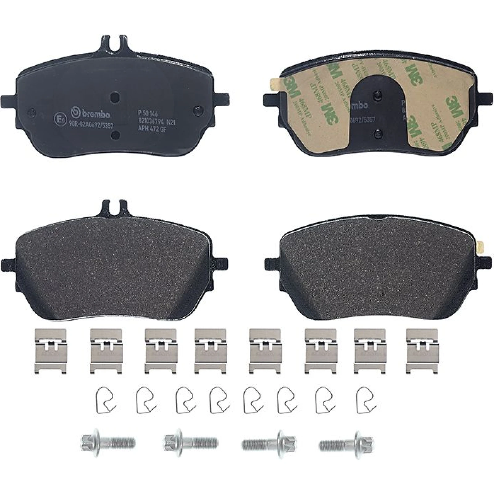 Brembo Prime Bremsbelagsatz Vorderachse – P 50 146 – 134 x 72 x 19 mm – Bremssystem CBI – OE Nummer 0004205103
