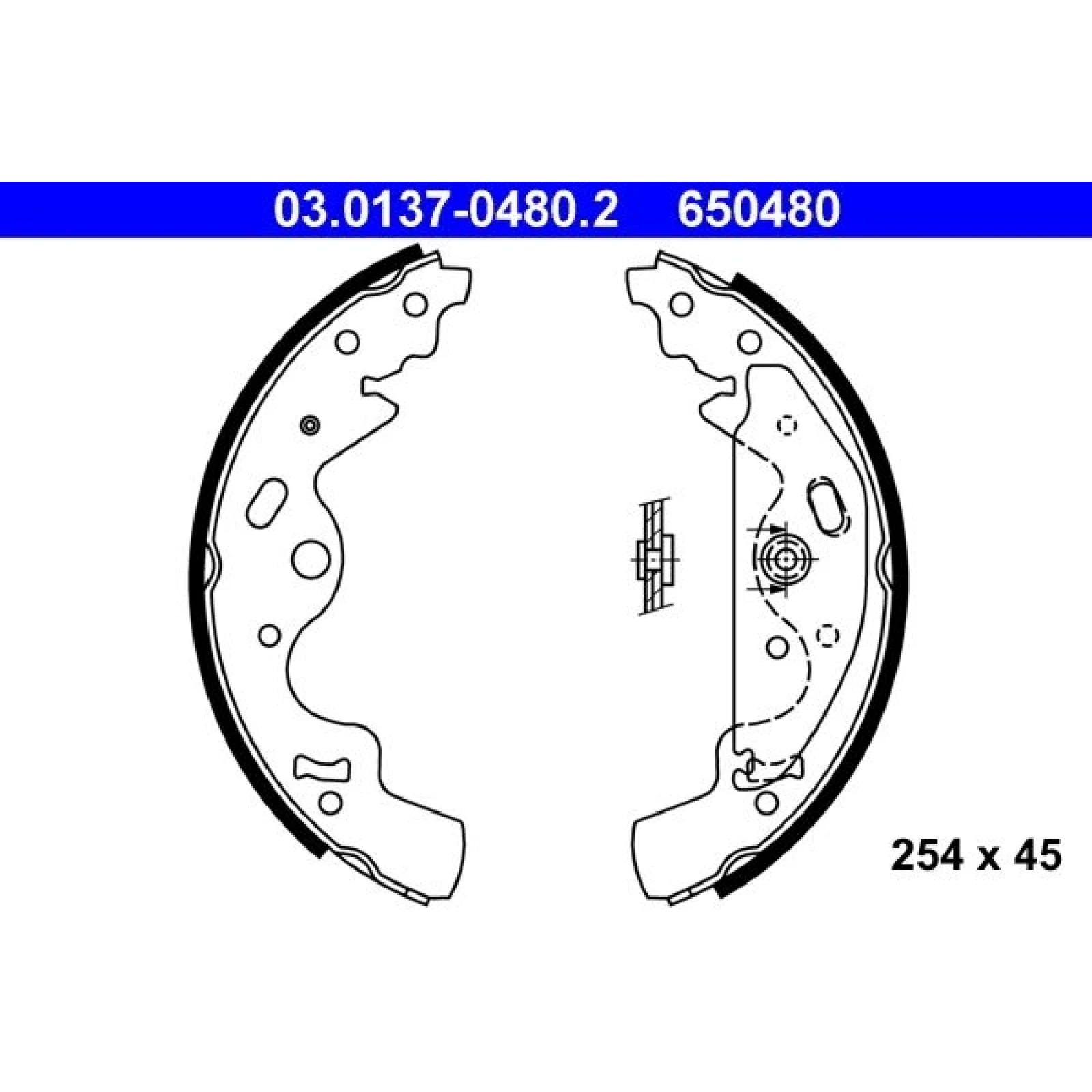 ATE Bremsbackensatz 03.0137-0480.2