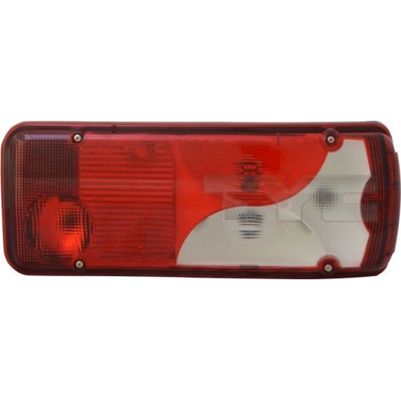 Heckleuchte L M K-PLATTE ROT/WEISS 3988,658,2