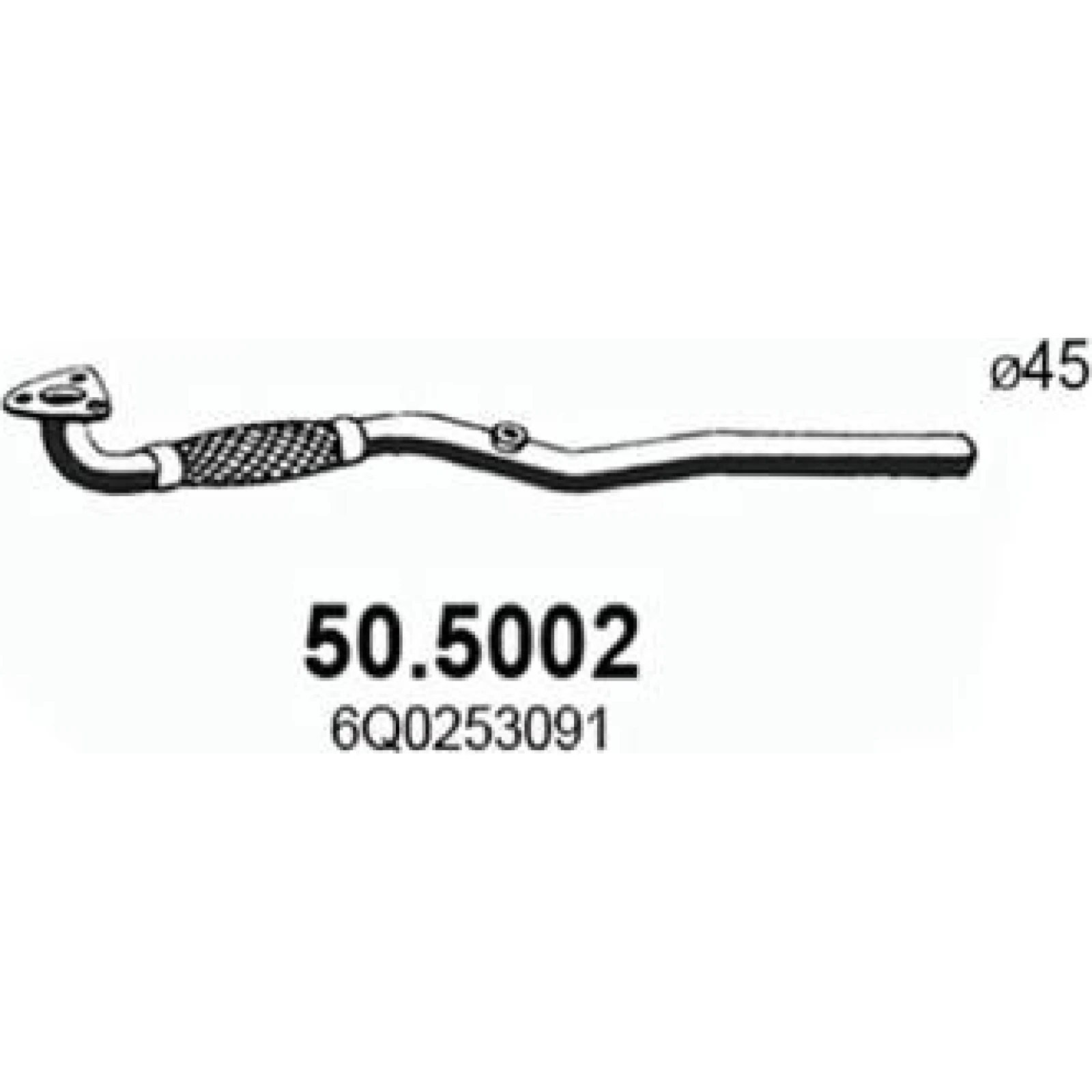 ASSO Abgasrohr 50.5002