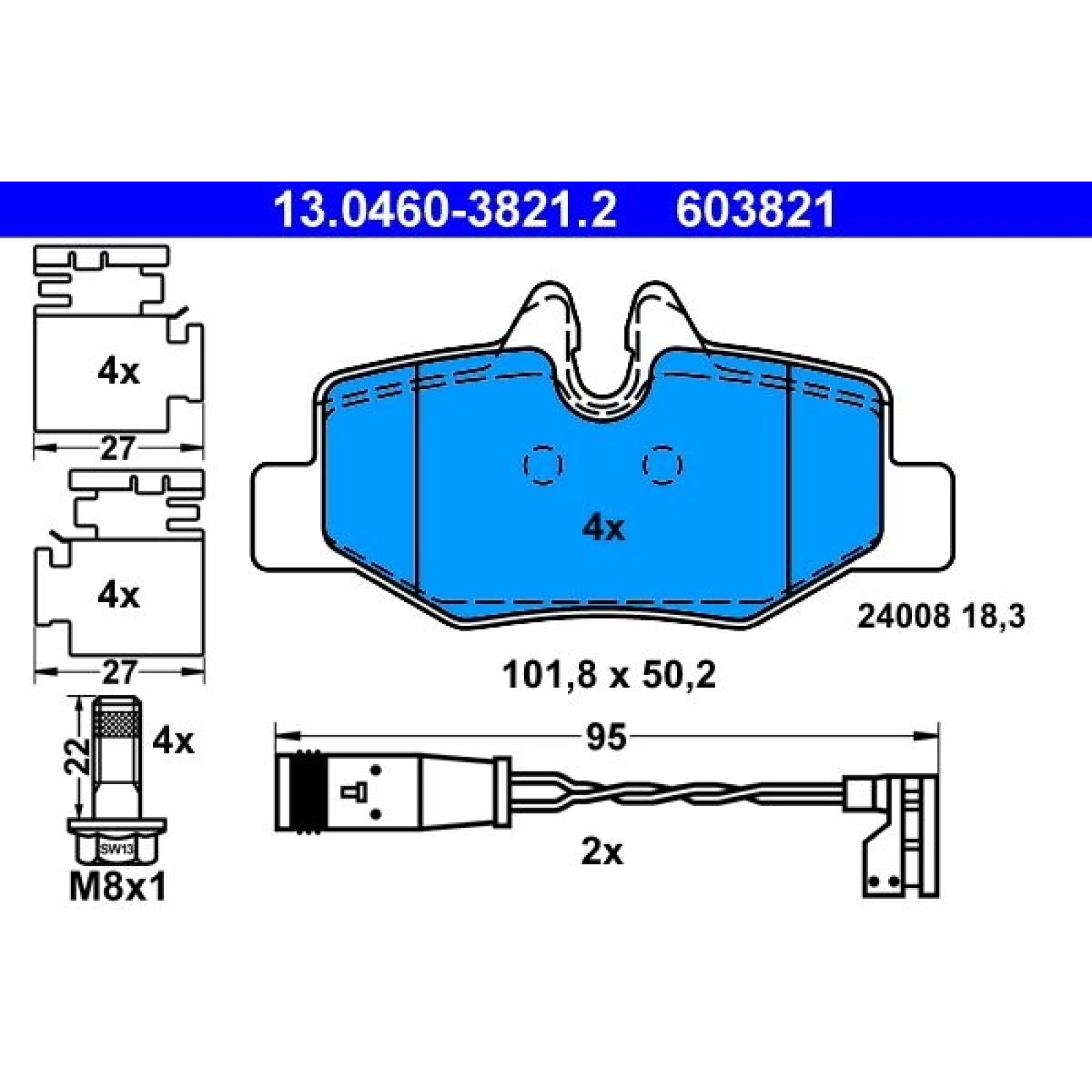 Bremsbelagsatz Db T.Vito/Viano 03 13.0460-3821.2