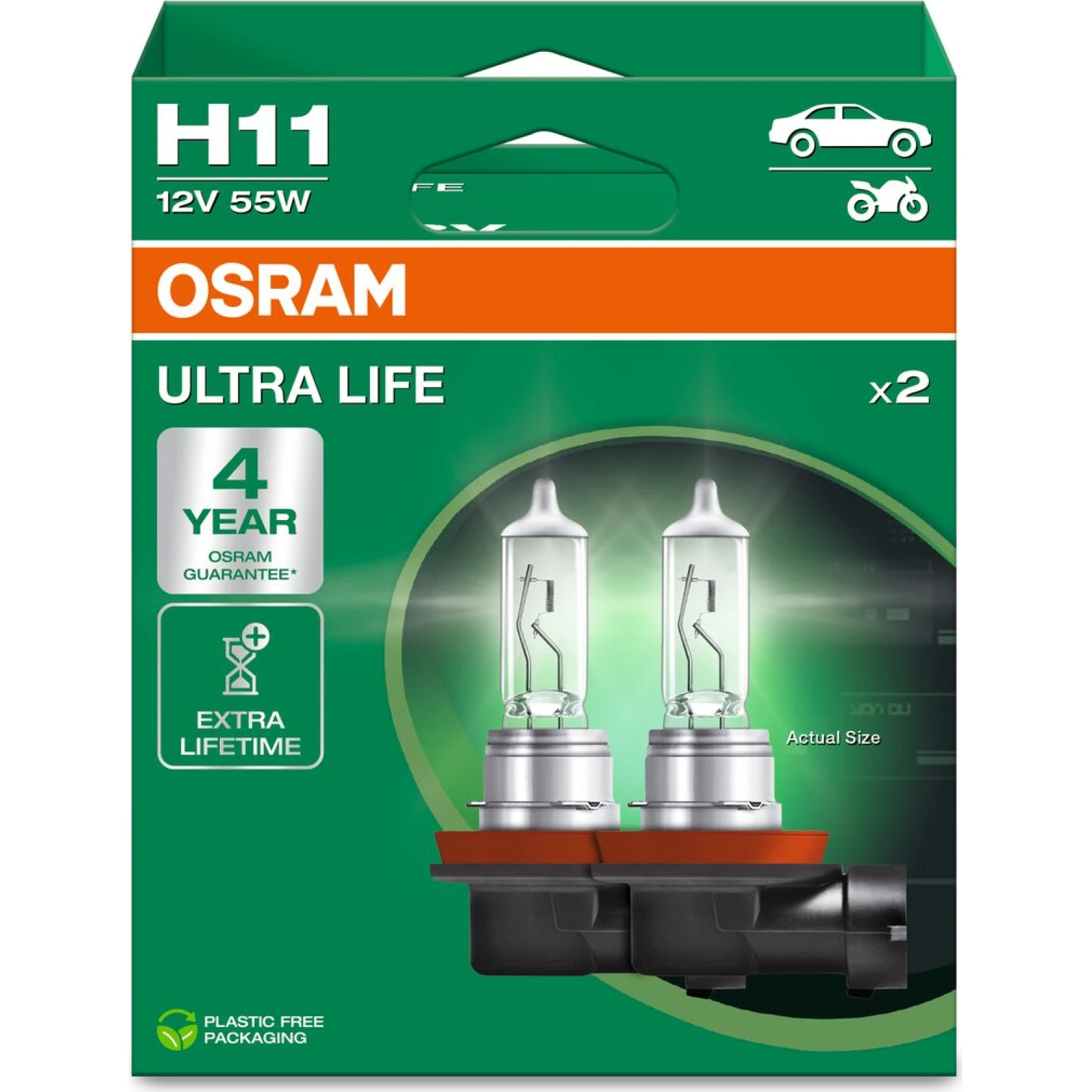 H11 12V 55W PGJ19-2 ULTRA LIFE OSRAM 4 Jahre Garantie