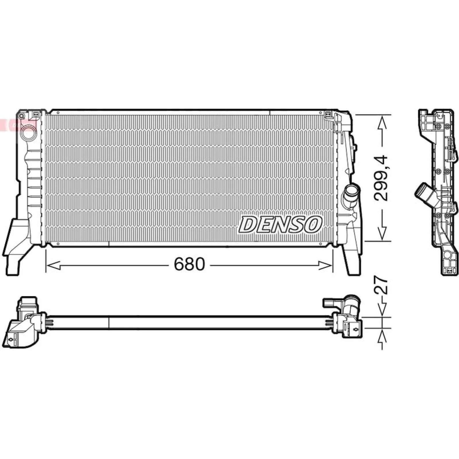 DENSO Kühler, Motorkühlung DRM05119