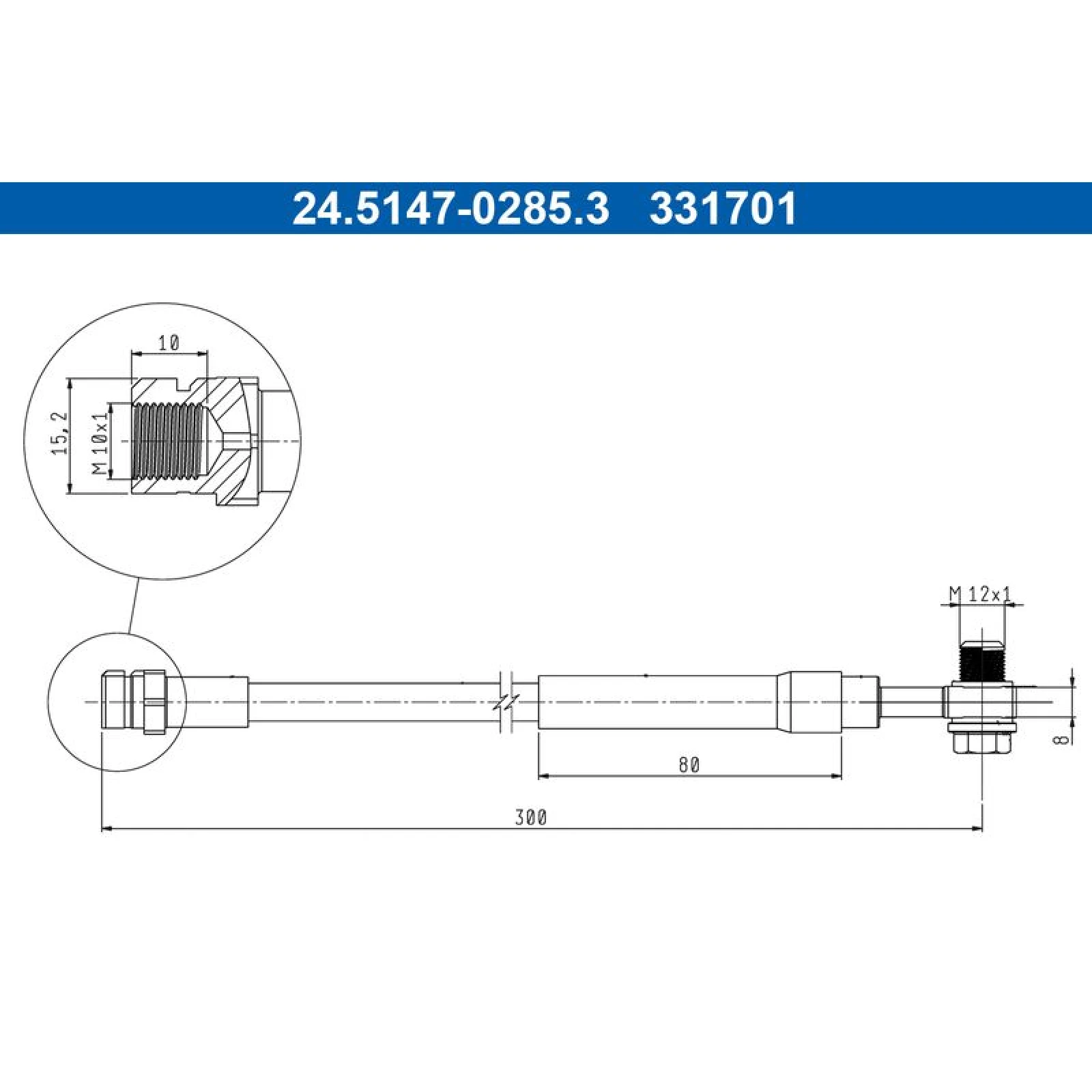 BREMSSCHLAUCH 24.5147-0285.3