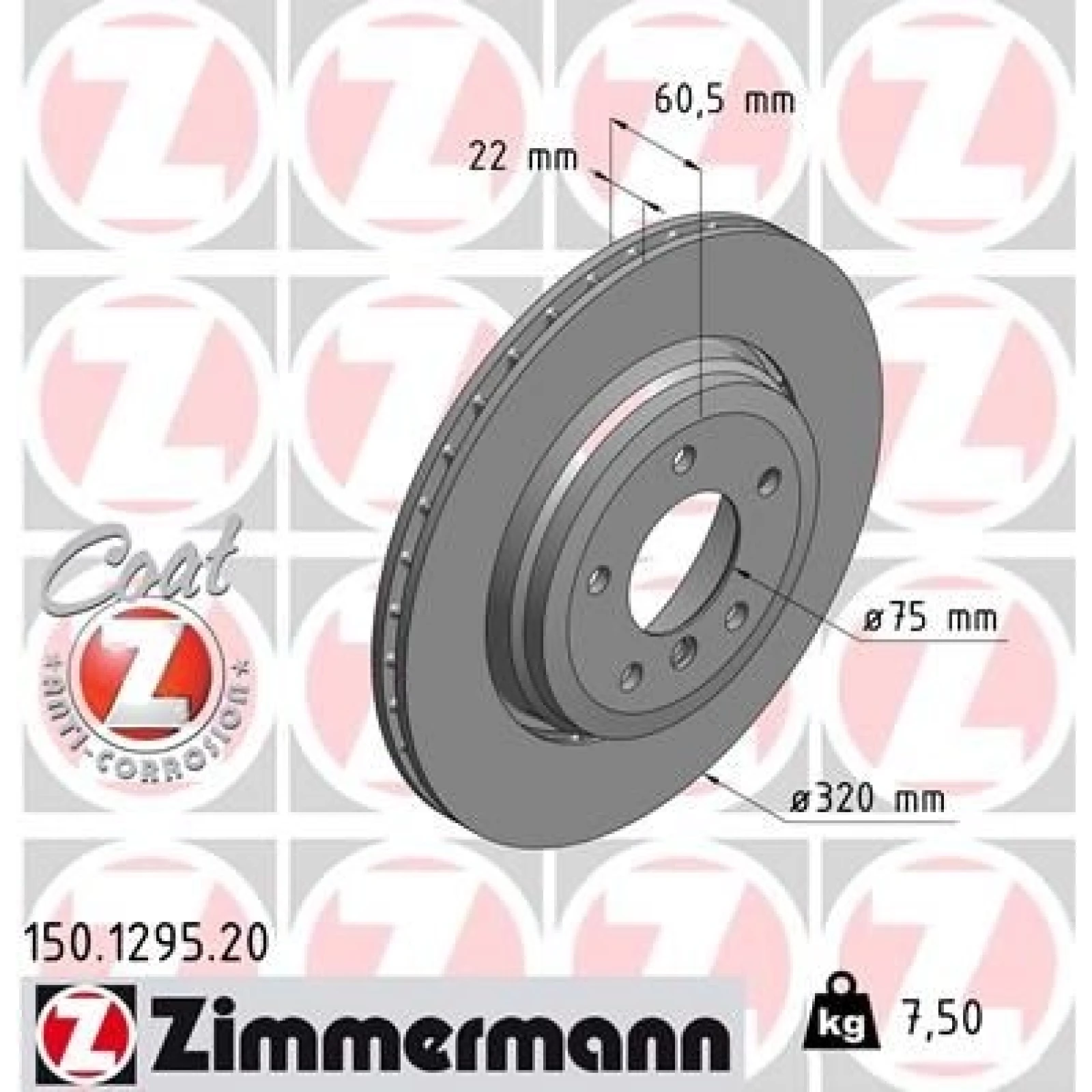ZIMMERMANN Bremsscheibe 150.1295.20