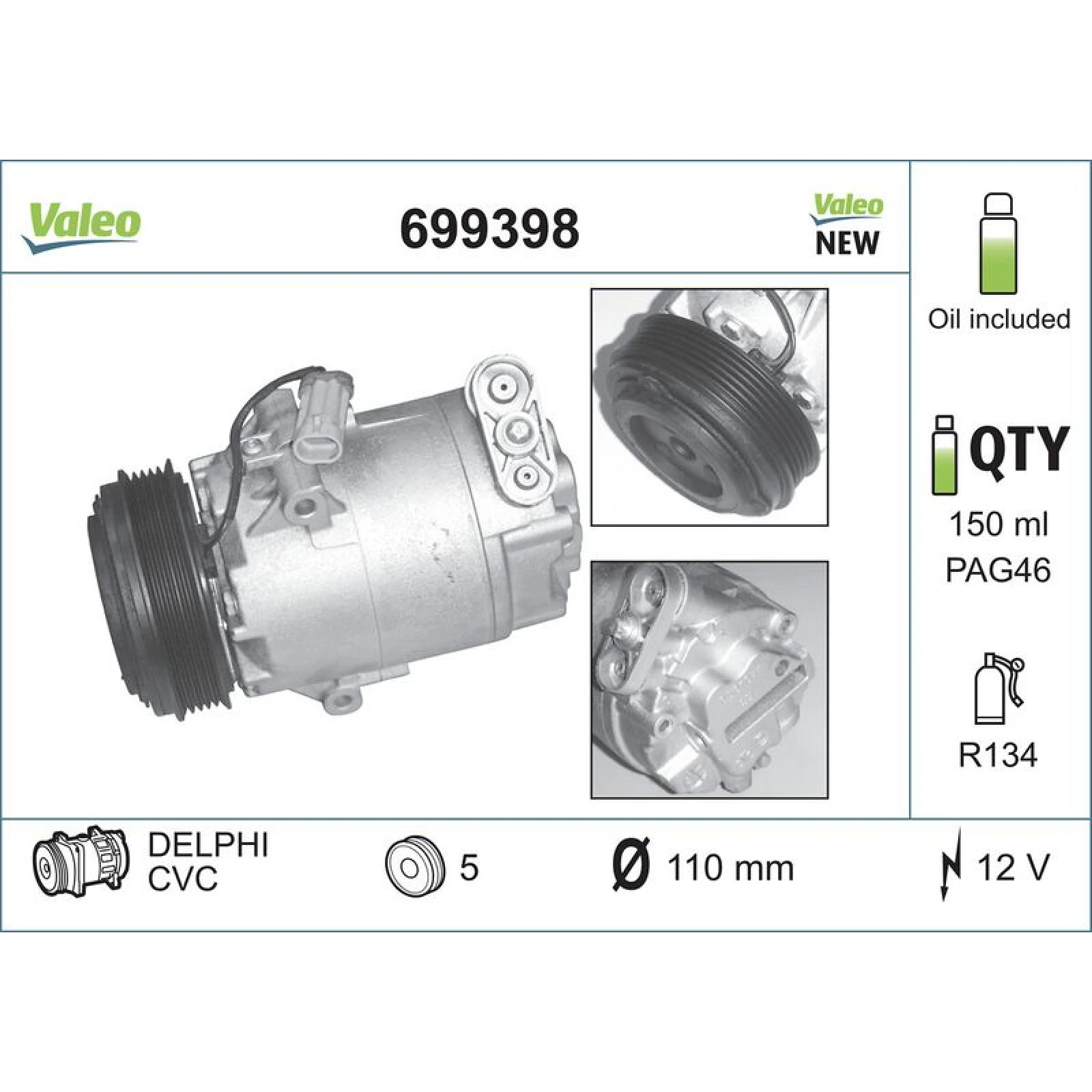Kompressor, Klimaanlage 699398