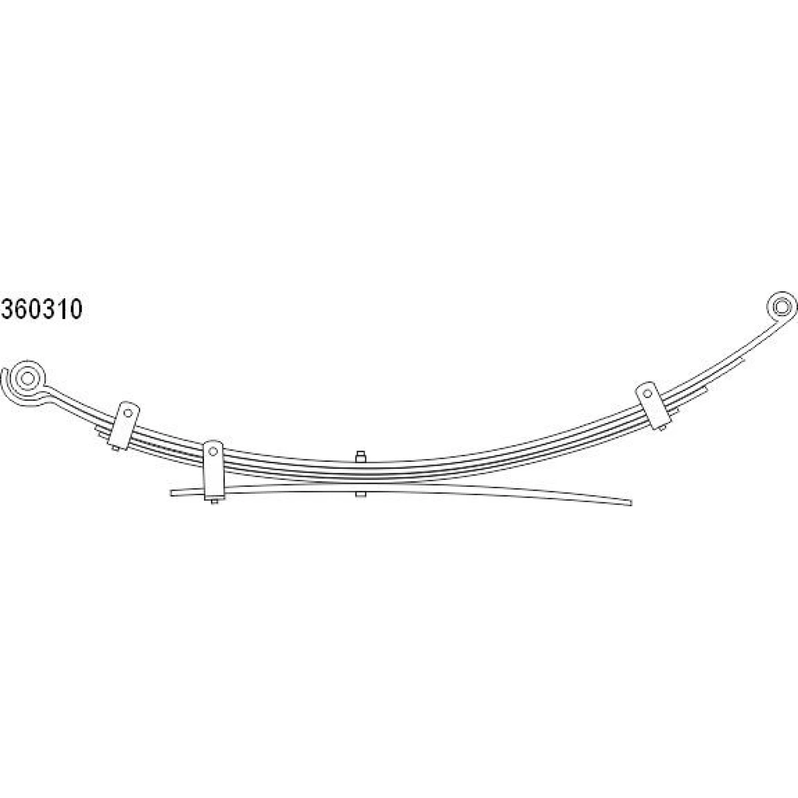 Federpaket - Federung/Dämpfung Mitsubishi T. L200 96-07 (4+1) (520/690Mm) 10.360.310.00