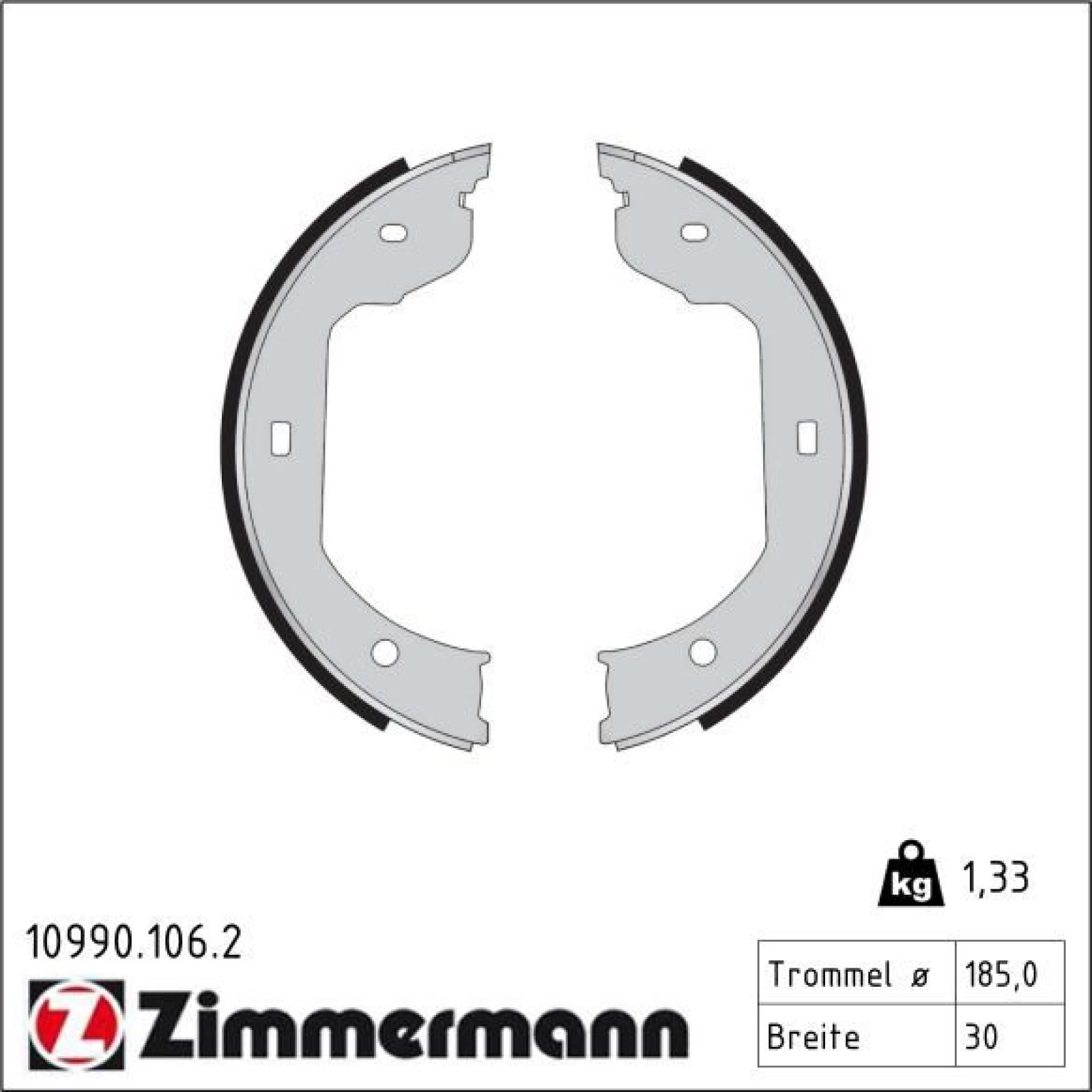 ZIMMERMANN Bremsbacken 10990.106.2