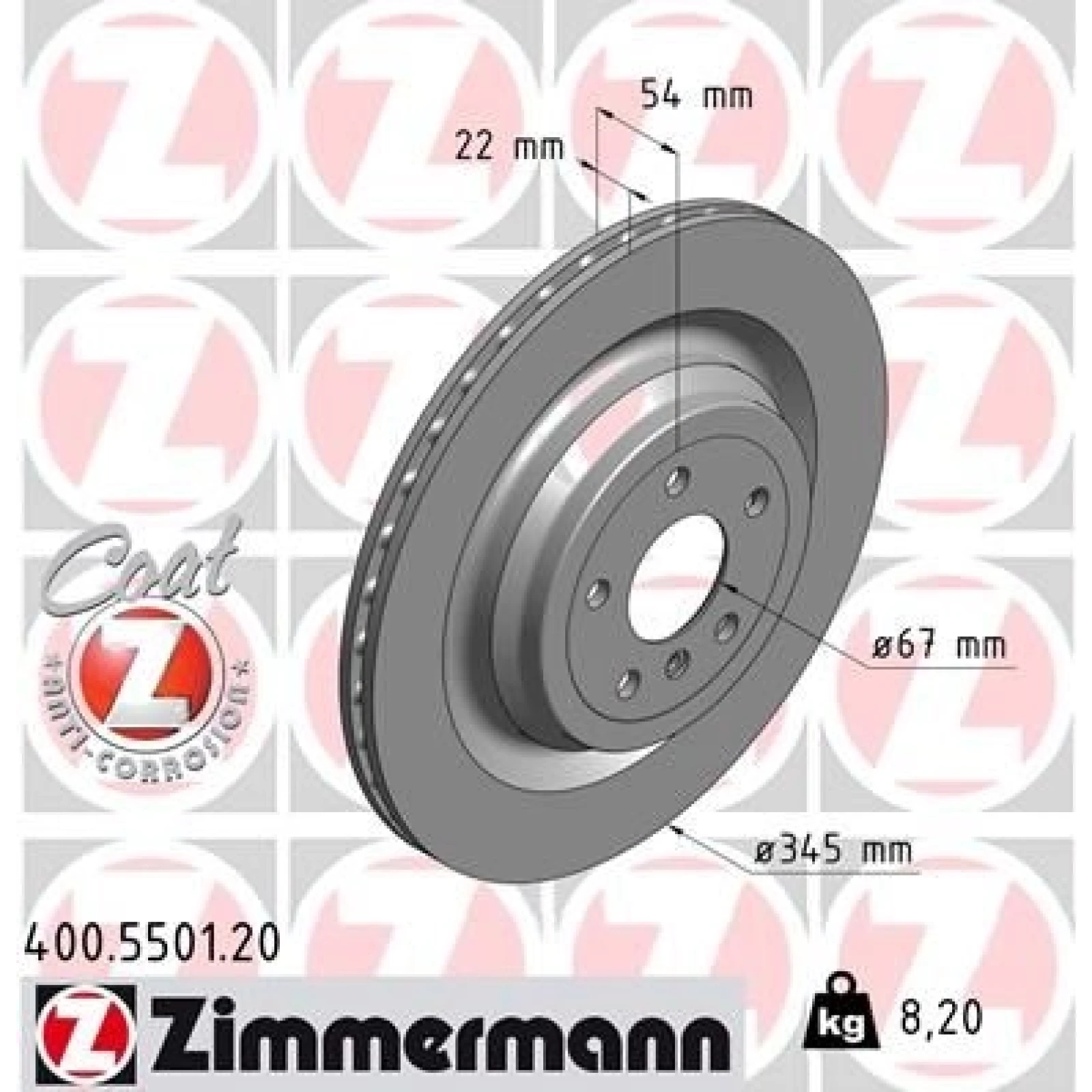 ZIMMERMANN Bremsscheibe 400.5501.20