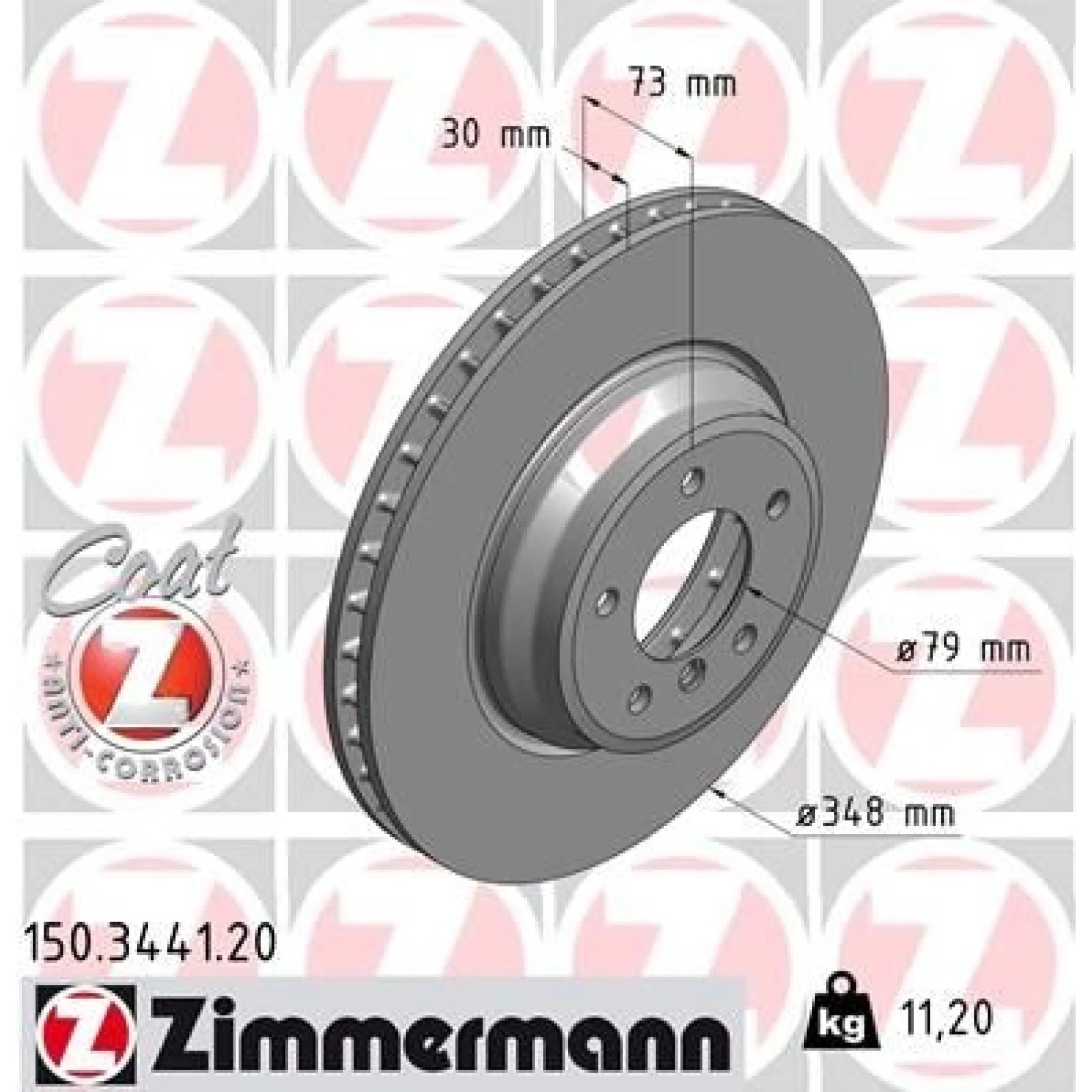 ZIMMERMANN Bremsscheibe 150.3441.20