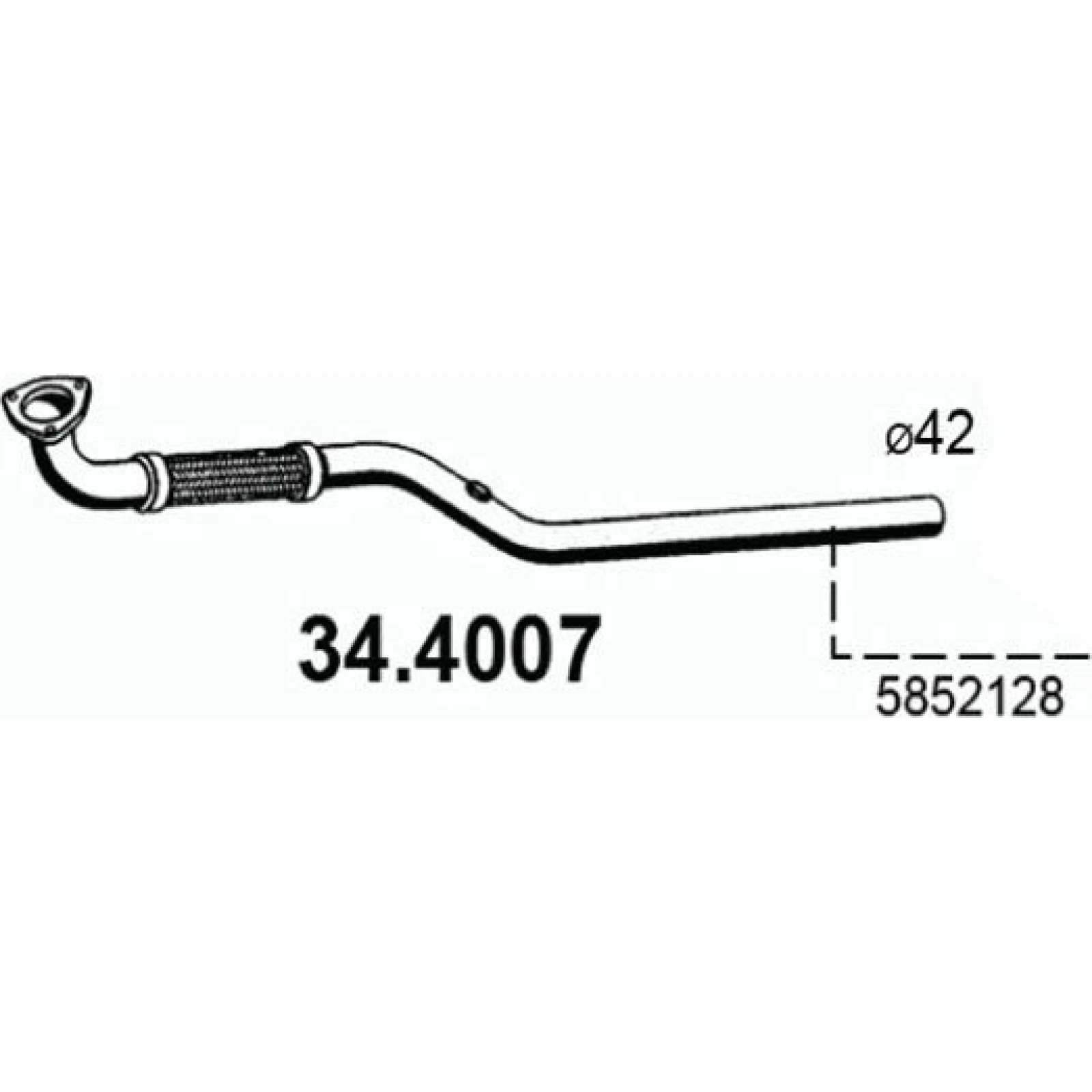Abgasrohr 34.4007