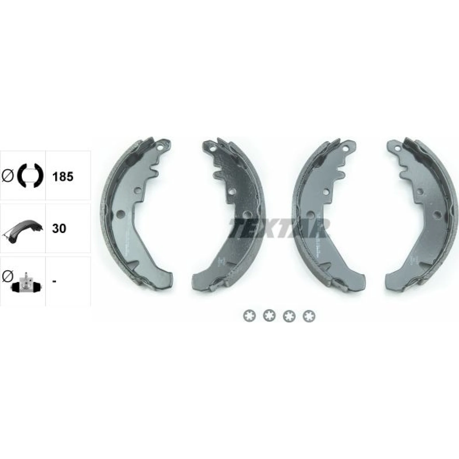 Textar Bremsbackensatz 91061500 – 185 x 29