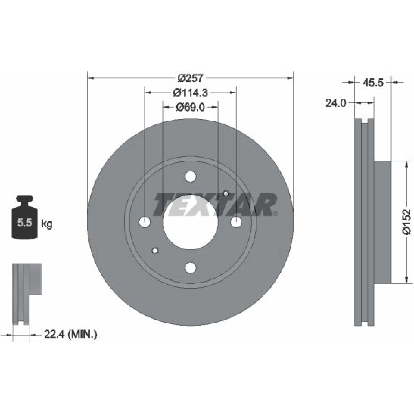 Bremsscheibe Hyundai P.Lantra 98-/Sonata 98-/Coupe 96 92130800