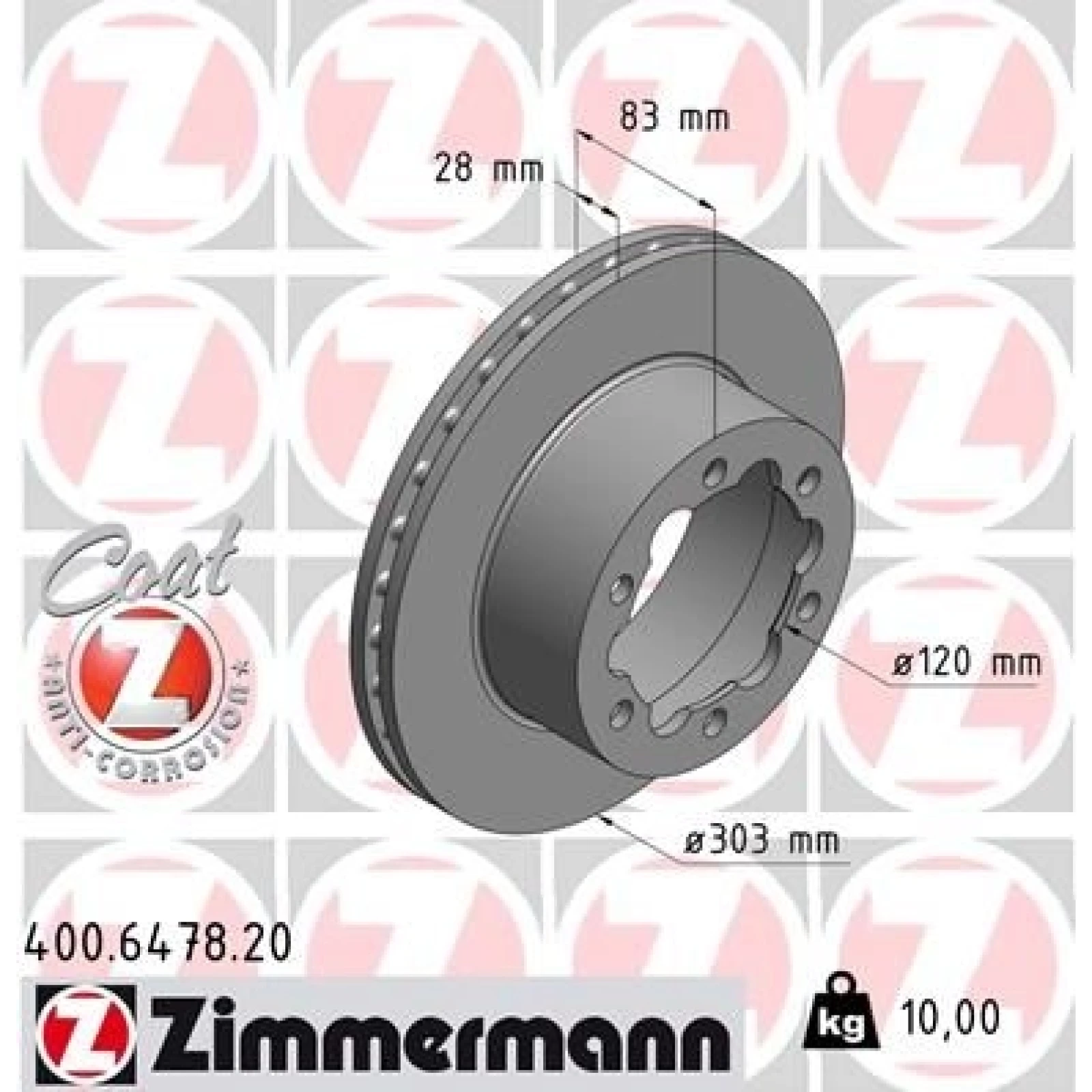 ZIMMERMANN Bremsscheibe 400.6478.20
