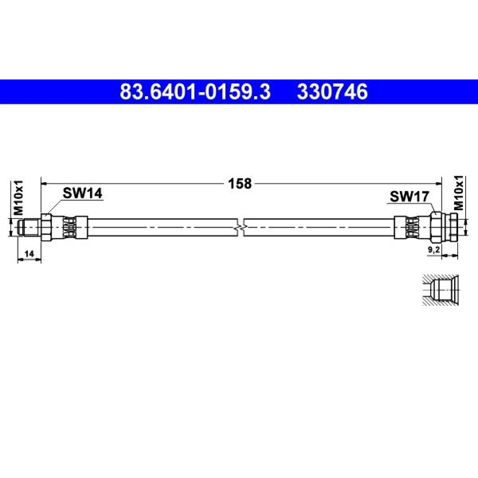 ATE Bremsschlauch 83.6401-0159.3