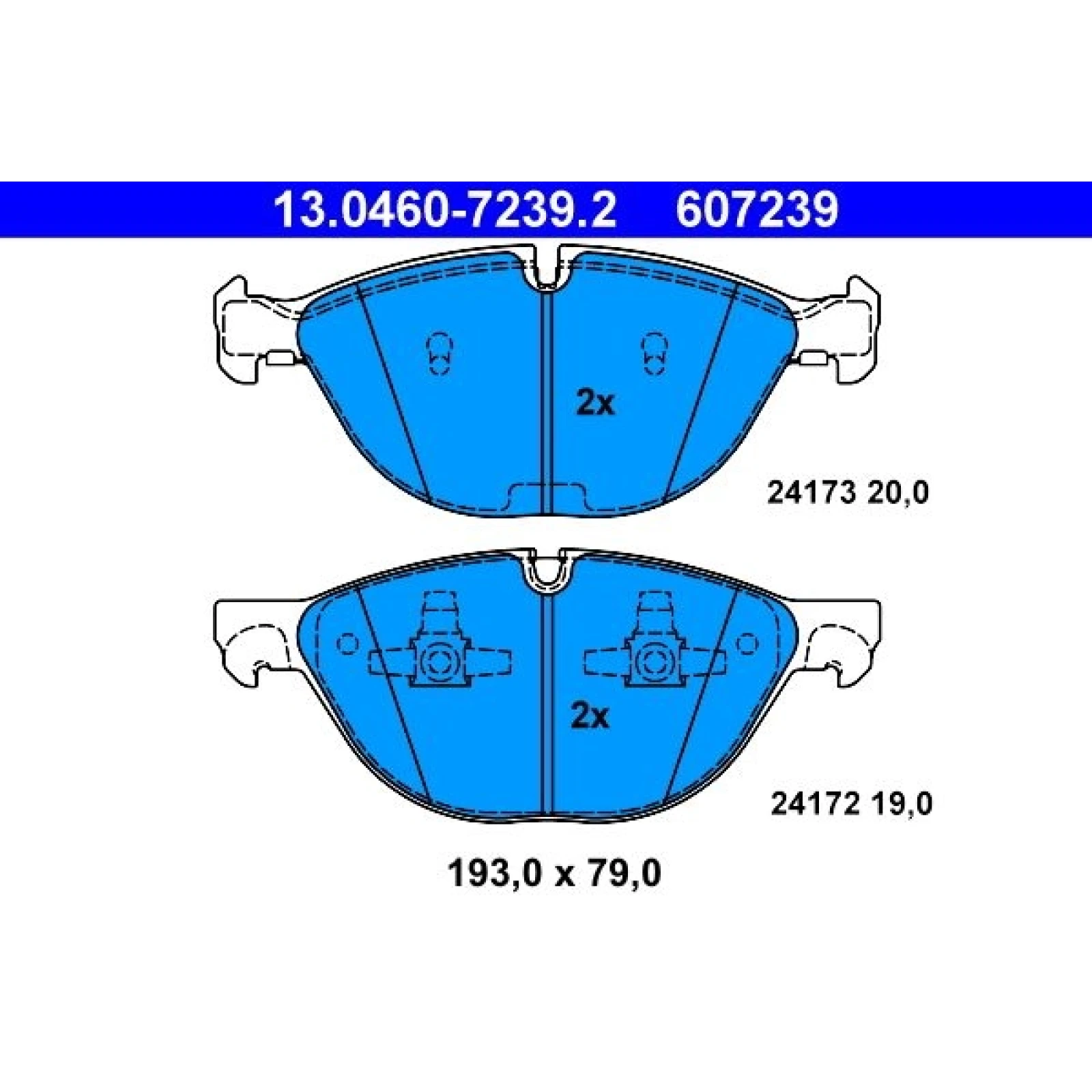 Bremsbelagsatz Bmw P. X5 4.8/X6 3.0D 07-10 13.0460-7239.2
