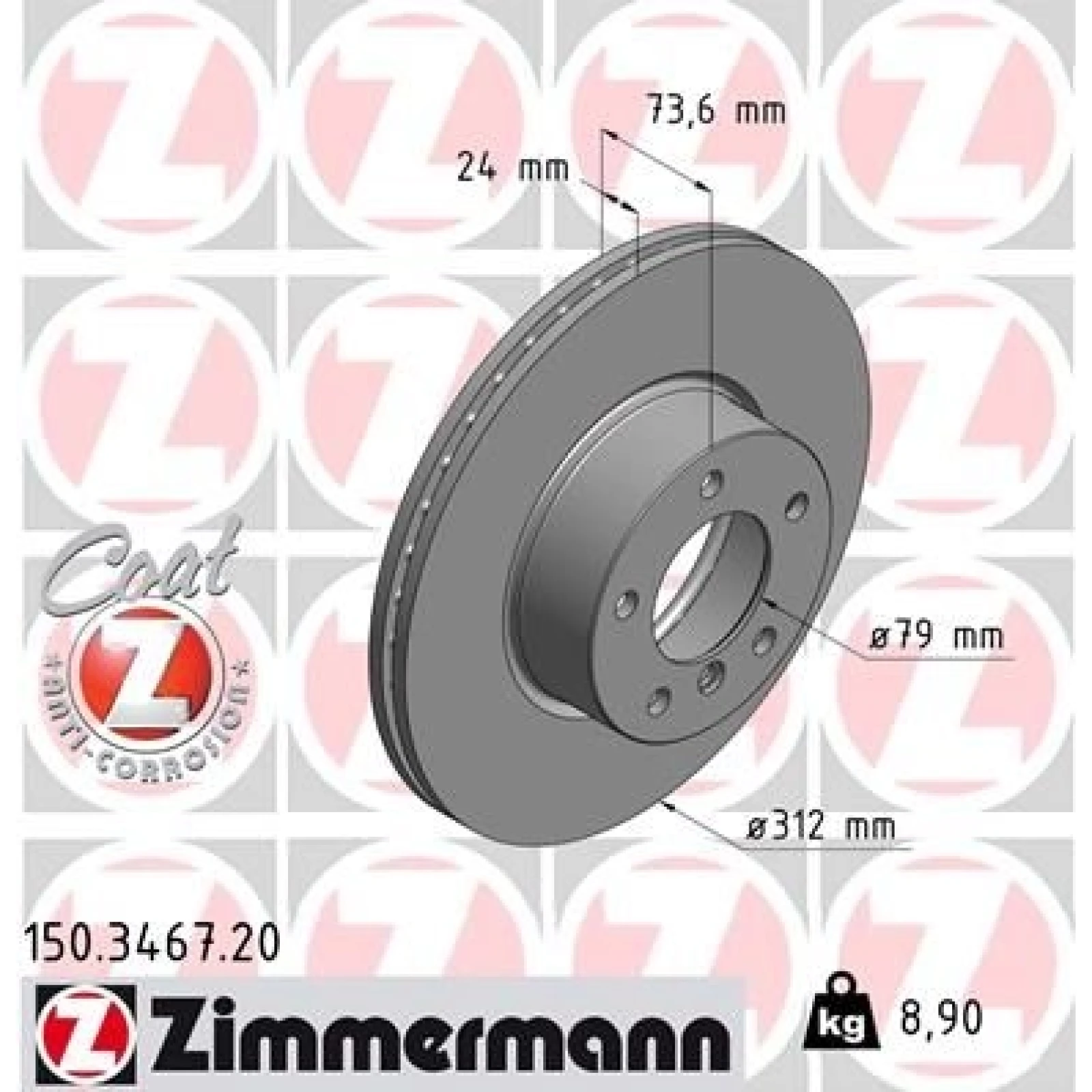 ZIMMERMANN Bremsscheibe 150.3467.20
