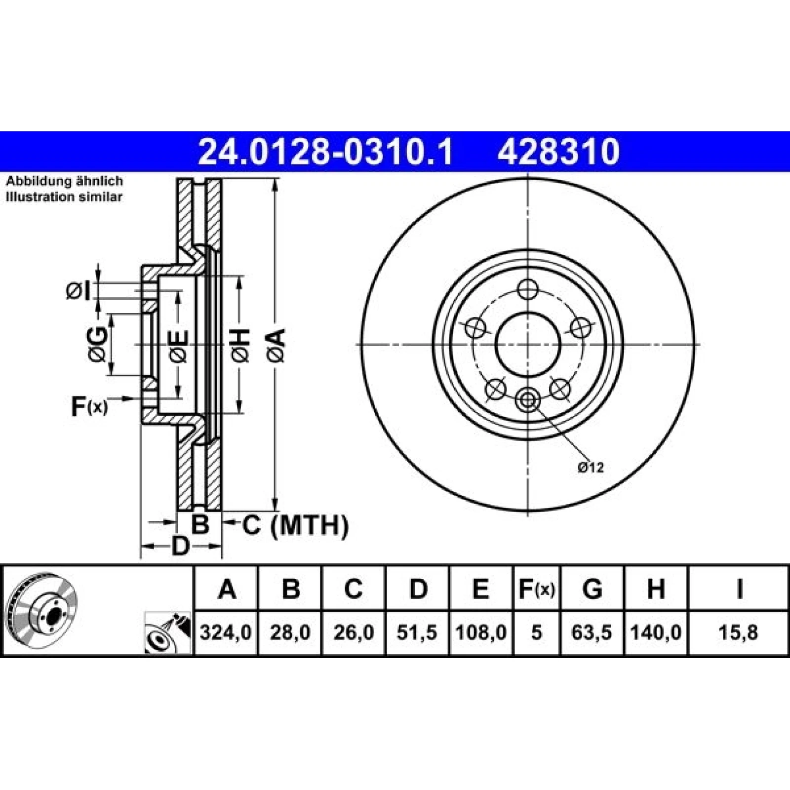 Bremsscheibe 24.0128-0310.1
