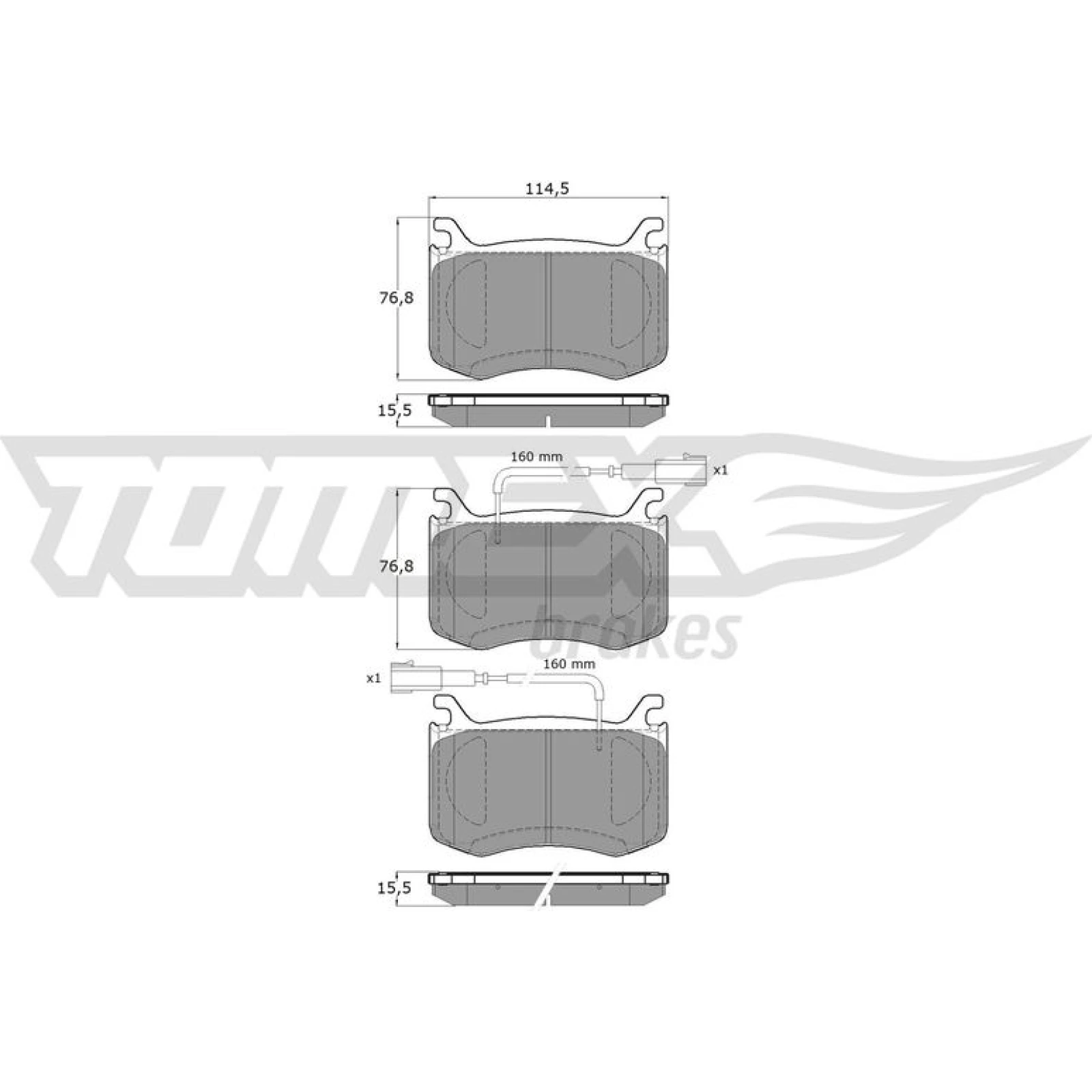 TOMEX brakes Bremsbelagsatz, Scheibenbremse TX 19-56