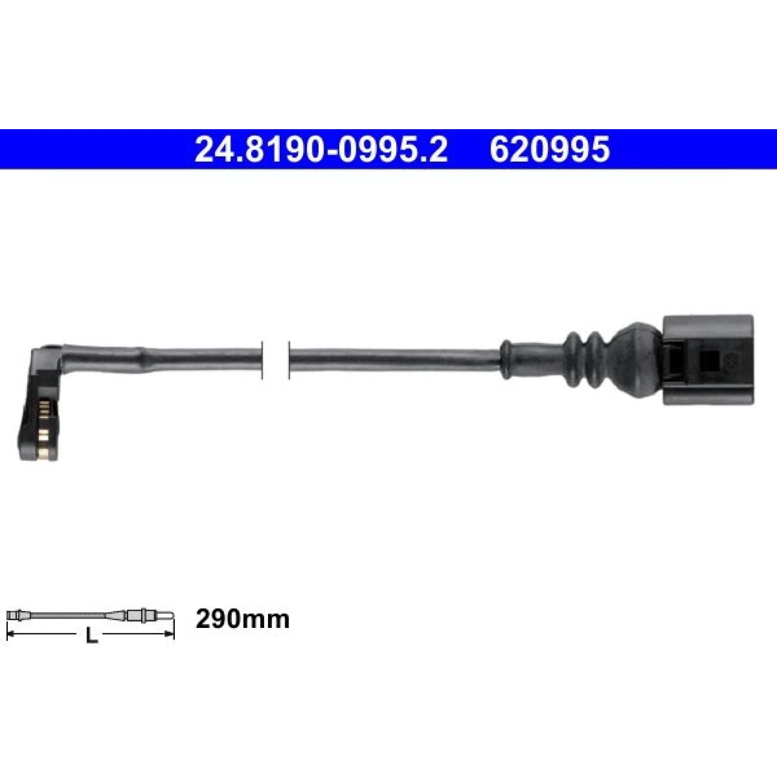 Warnkontakt, Bremsbelagverschleiß 24.8190-0995.2
