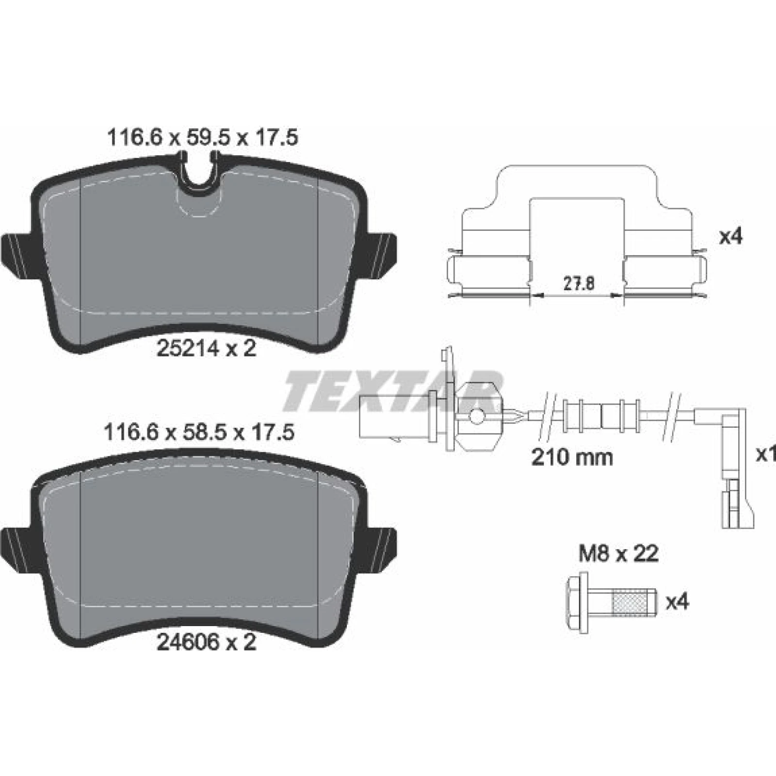 Bremsbelagsatz Audi T. A6/A7 1.8-4.0 11 2521413