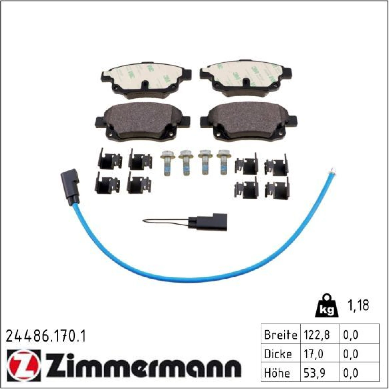 ZIMMERMANN Bremsbeläge 24486.170.1