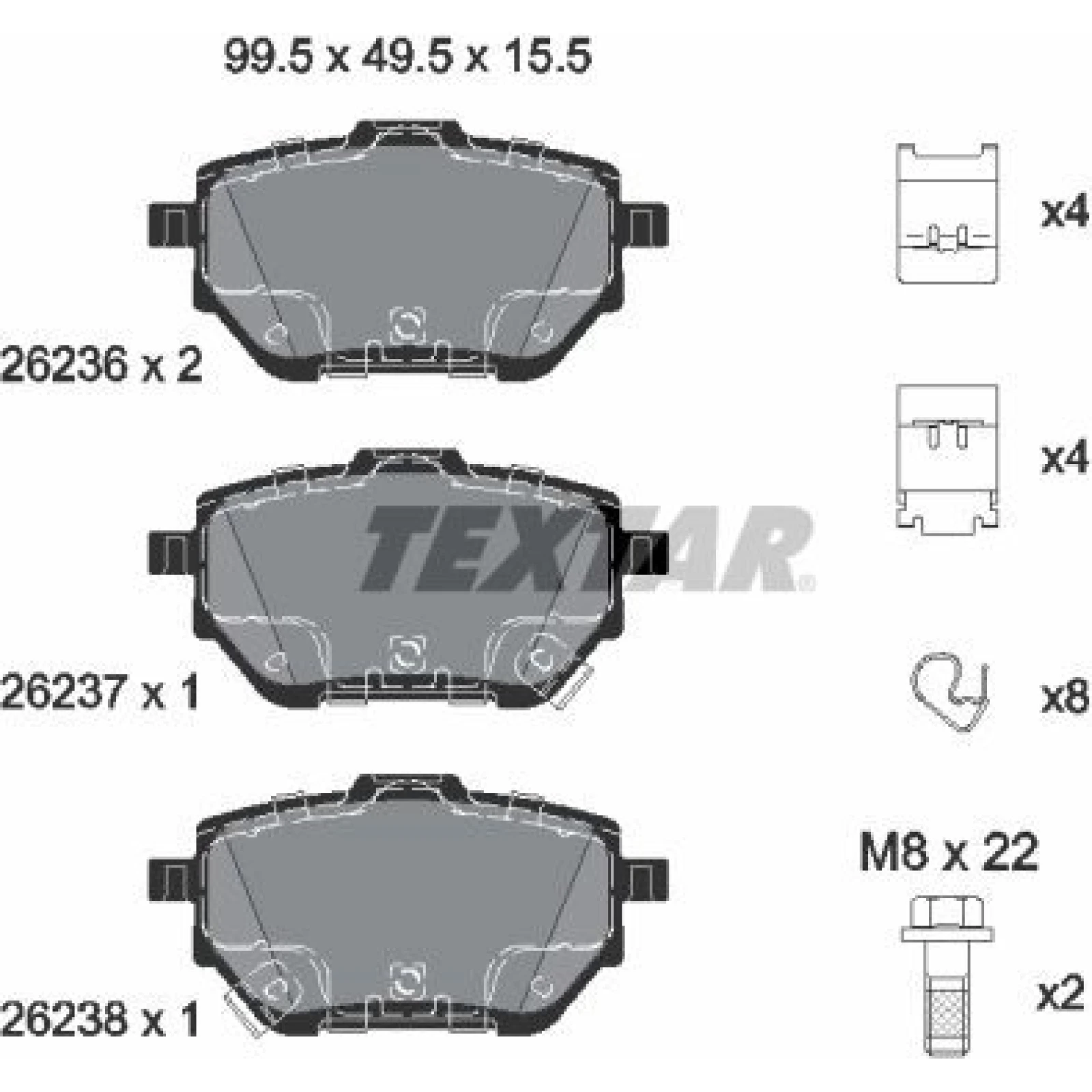 Textar Bremsbelagsatz 2623601