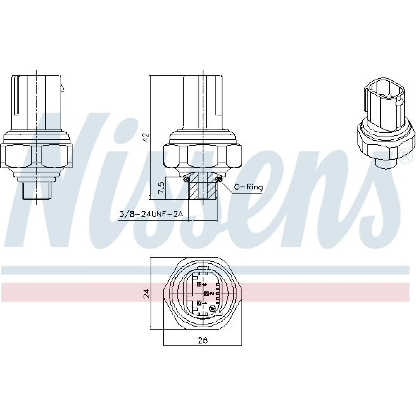 NISSENS Druckschalter, Klimaanlage 301070