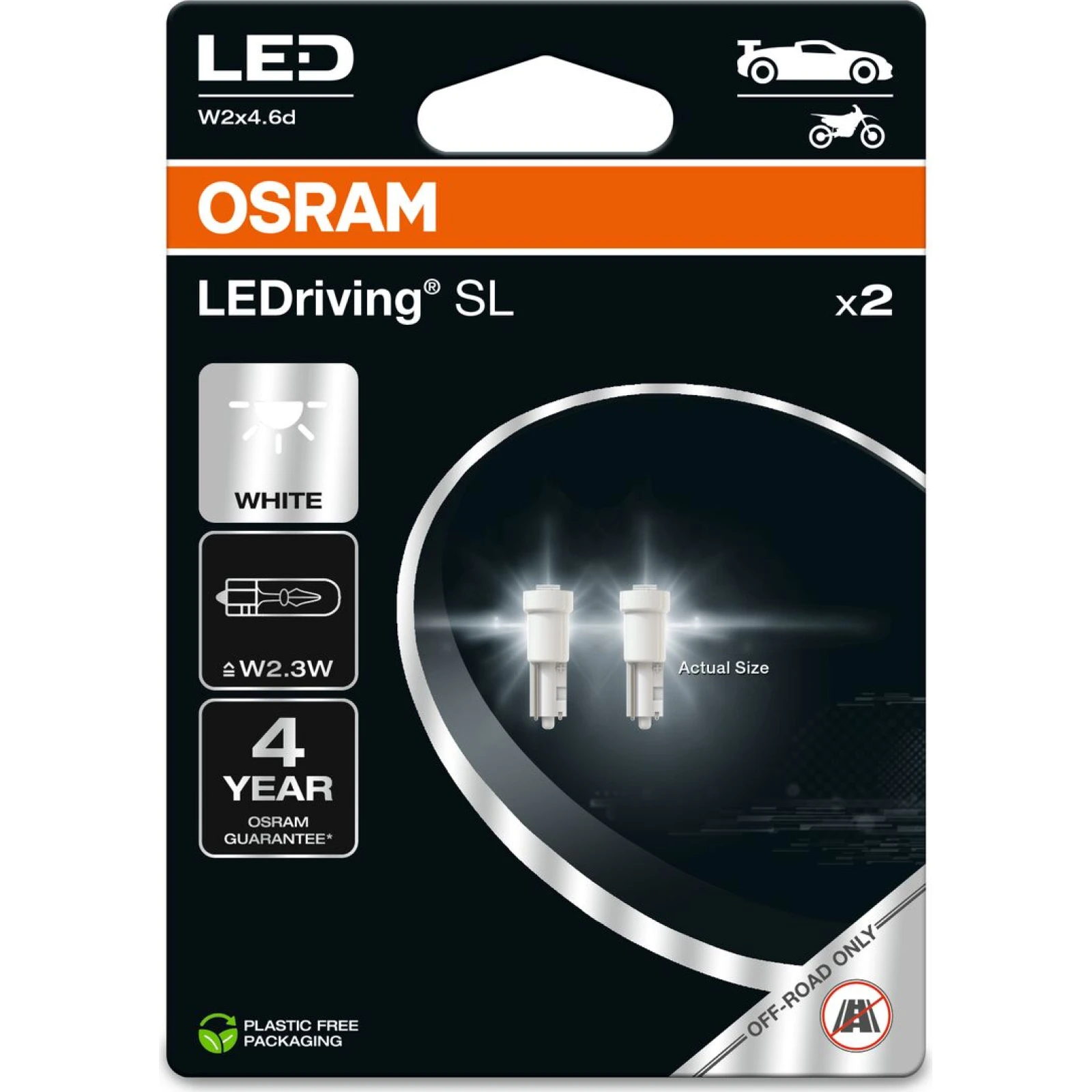 OSRAM LEDriving SL ~W2.3W W2x4.6d 0.25W 12V 6000K 25 lm Weiß