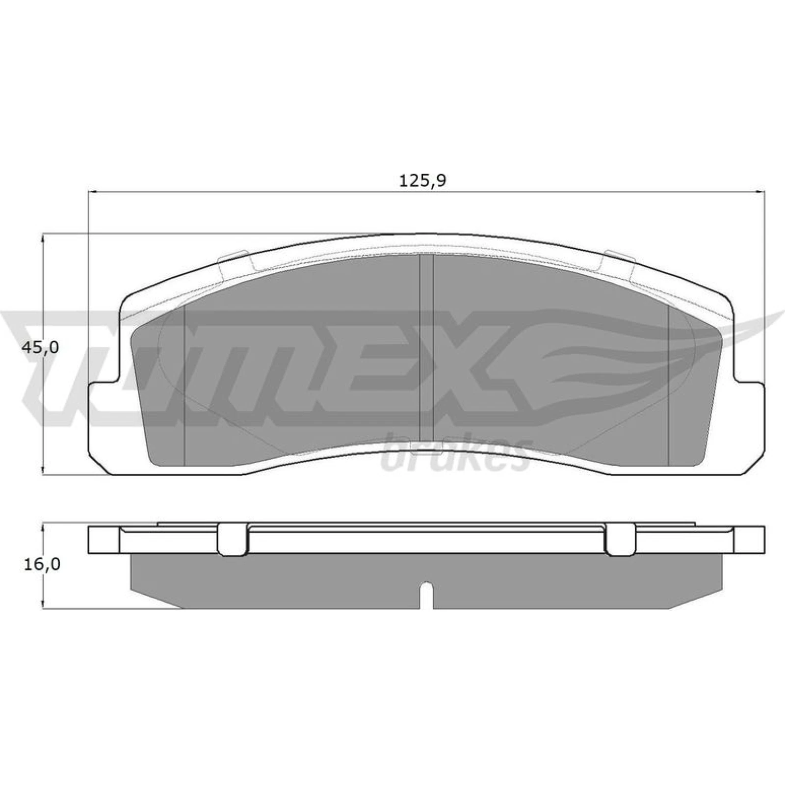 TOMEX brakes Bremsbelagsatz, Scheibenbremse TX 12-16