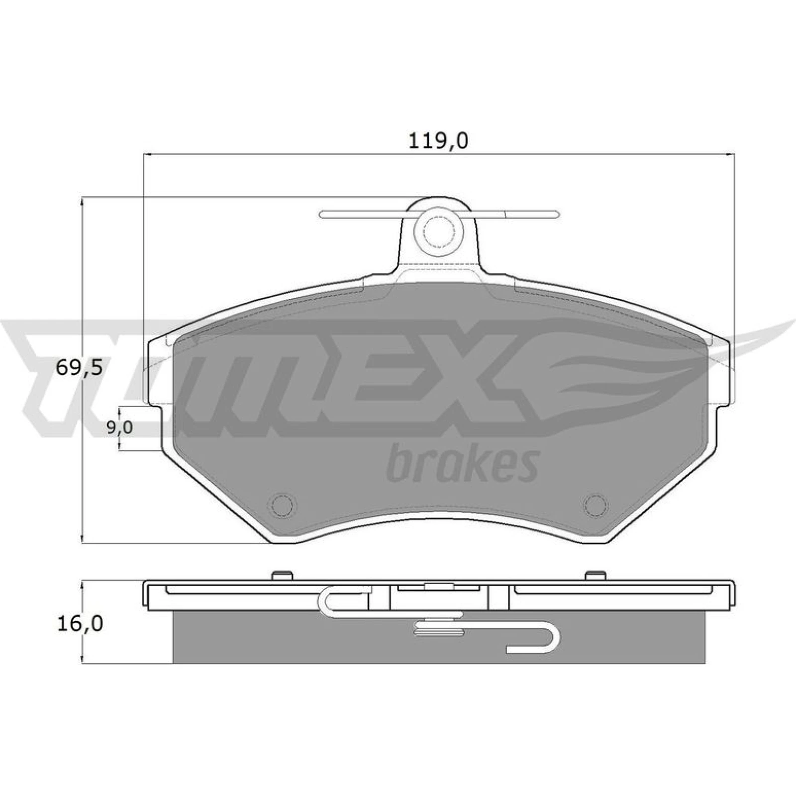 TOMEX brakes Bremsbelagsatz, Scheibenbremse TX 13-94