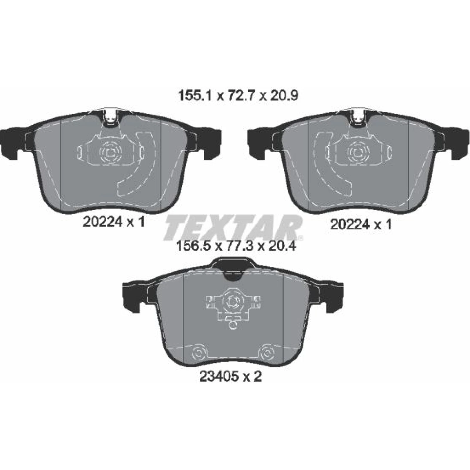 Textar Bremsbelagsatz 2022401