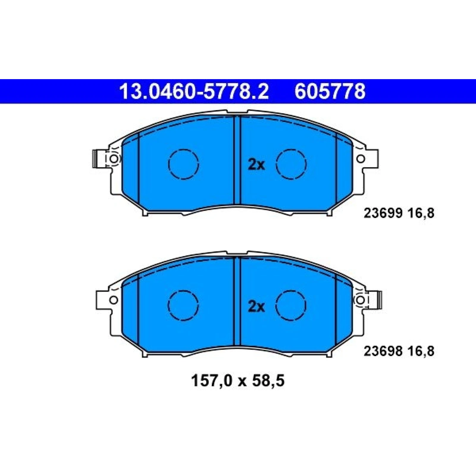 Bremsbelagsatz Nissan P. Murano/Navara/Pathfinder 05 13.0460-5778.2