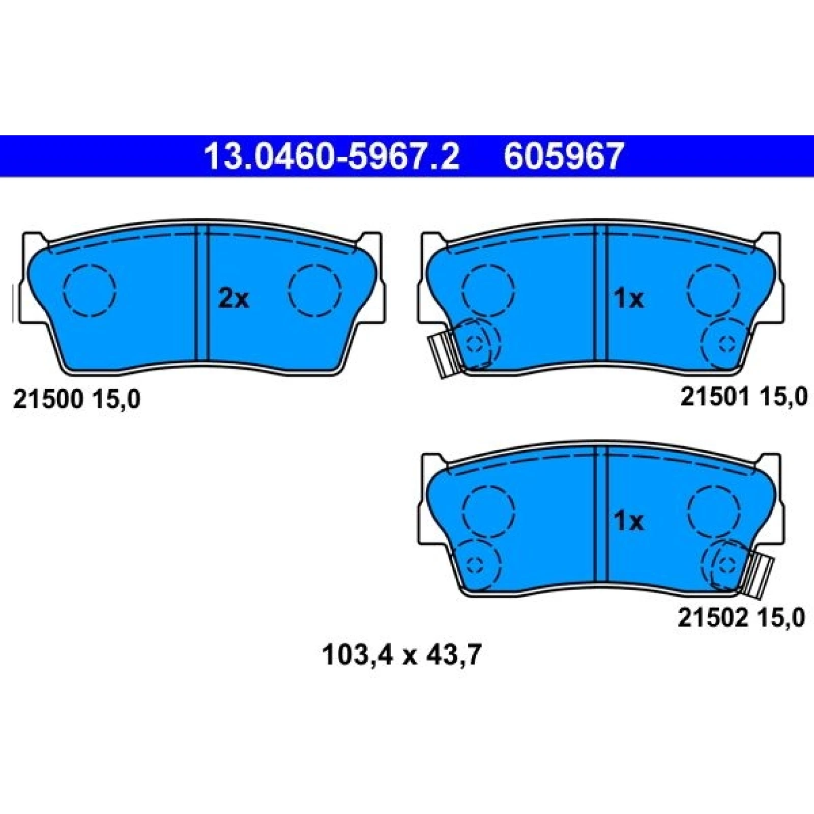 ATE Bremsbeläge 13.0460-5967.2