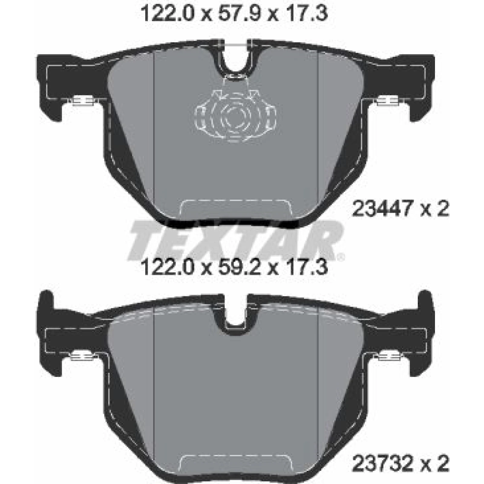Bremsbelagsatz Bmw T. E70/E71 X5/X6 08 2344704